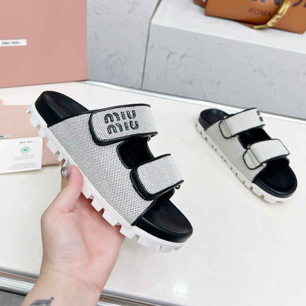 MiuMiu Canvas slides - Top Club