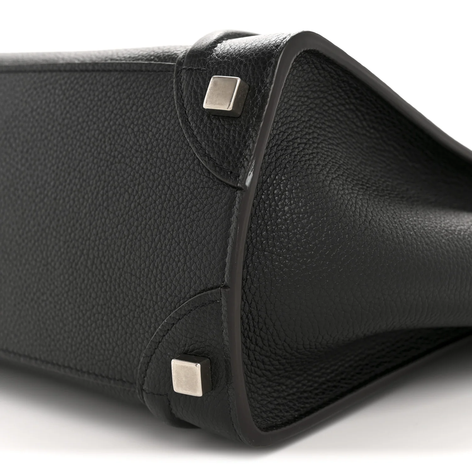 Drummed Calfskin Micro Luggage Black - Top Club