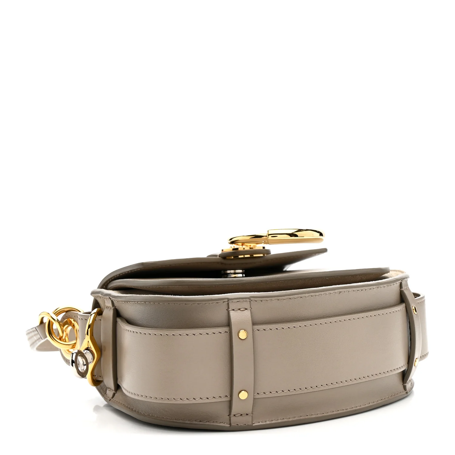 Calfskin Small Tess Bag Motty Grey - Top Club