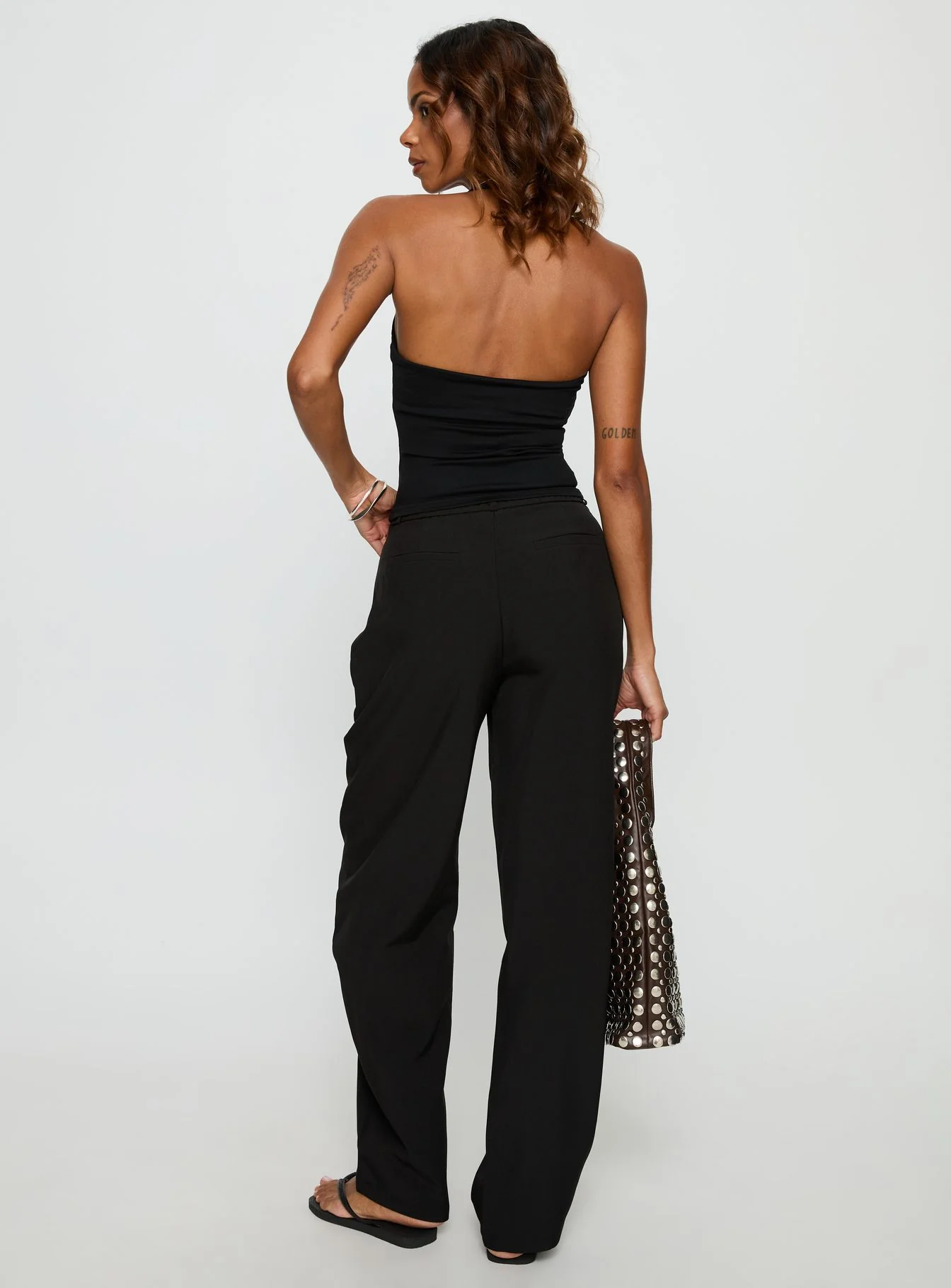 Triffid Barrel Leg Pants Black