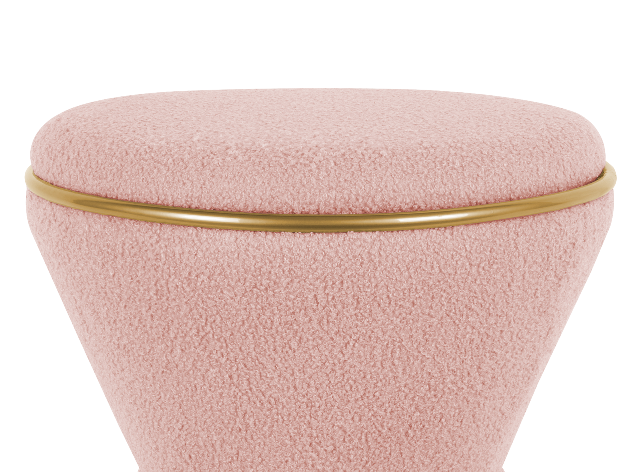 Pouf Gustar teddy curl soft pink