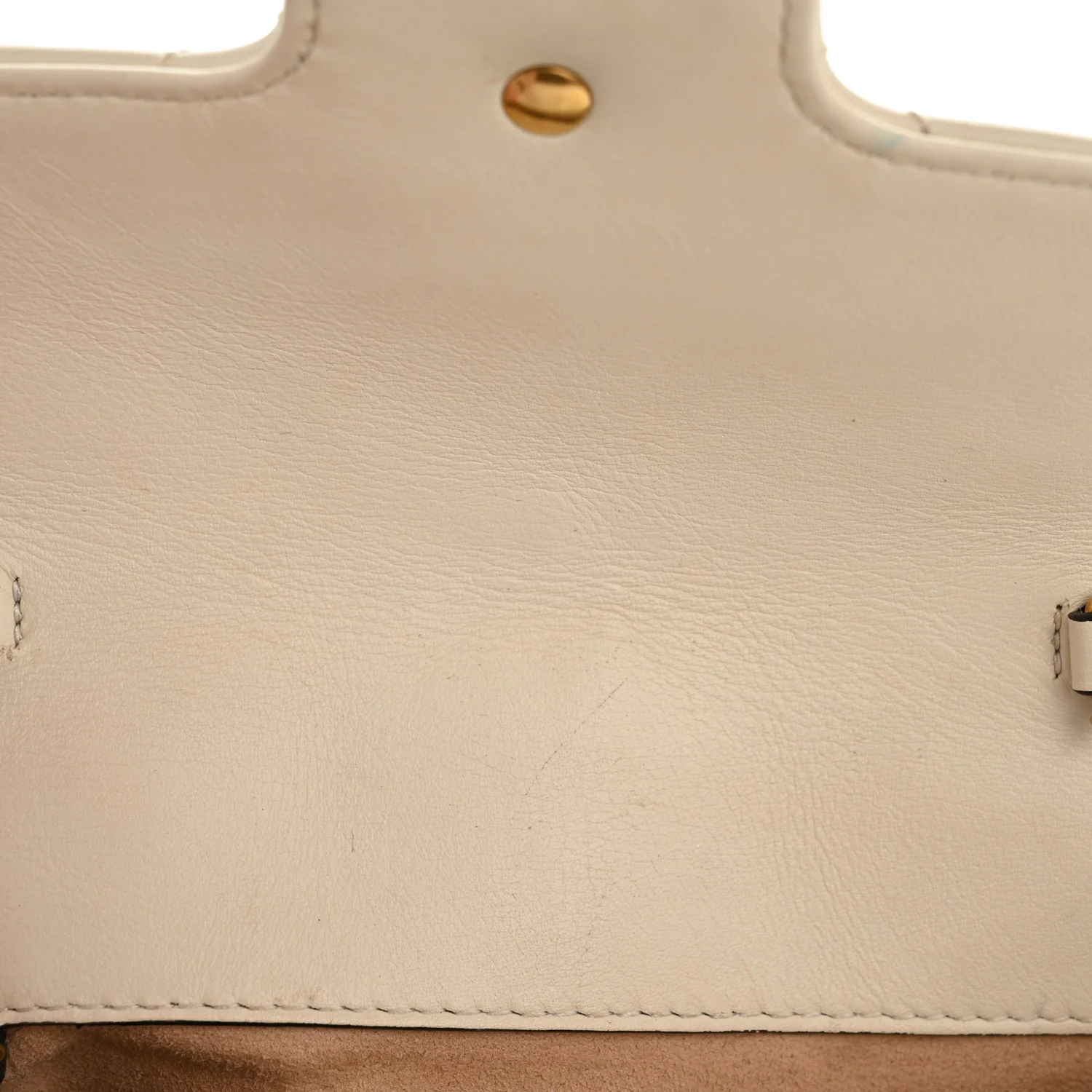 Calfskin Matelasse Super Mini GG Marmont Shoulder Bag White - Top Club