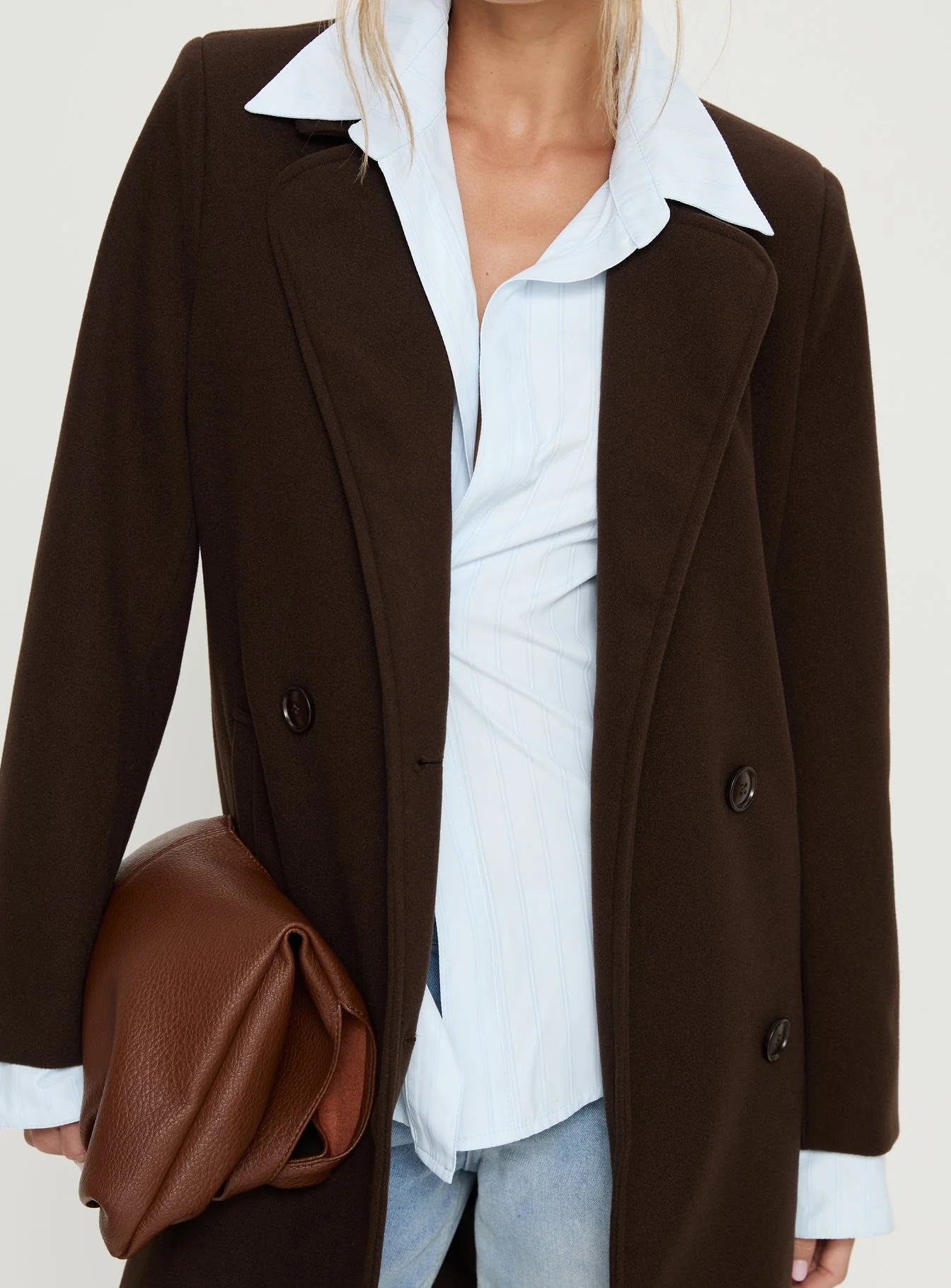 Prolific Longline Coat Brown