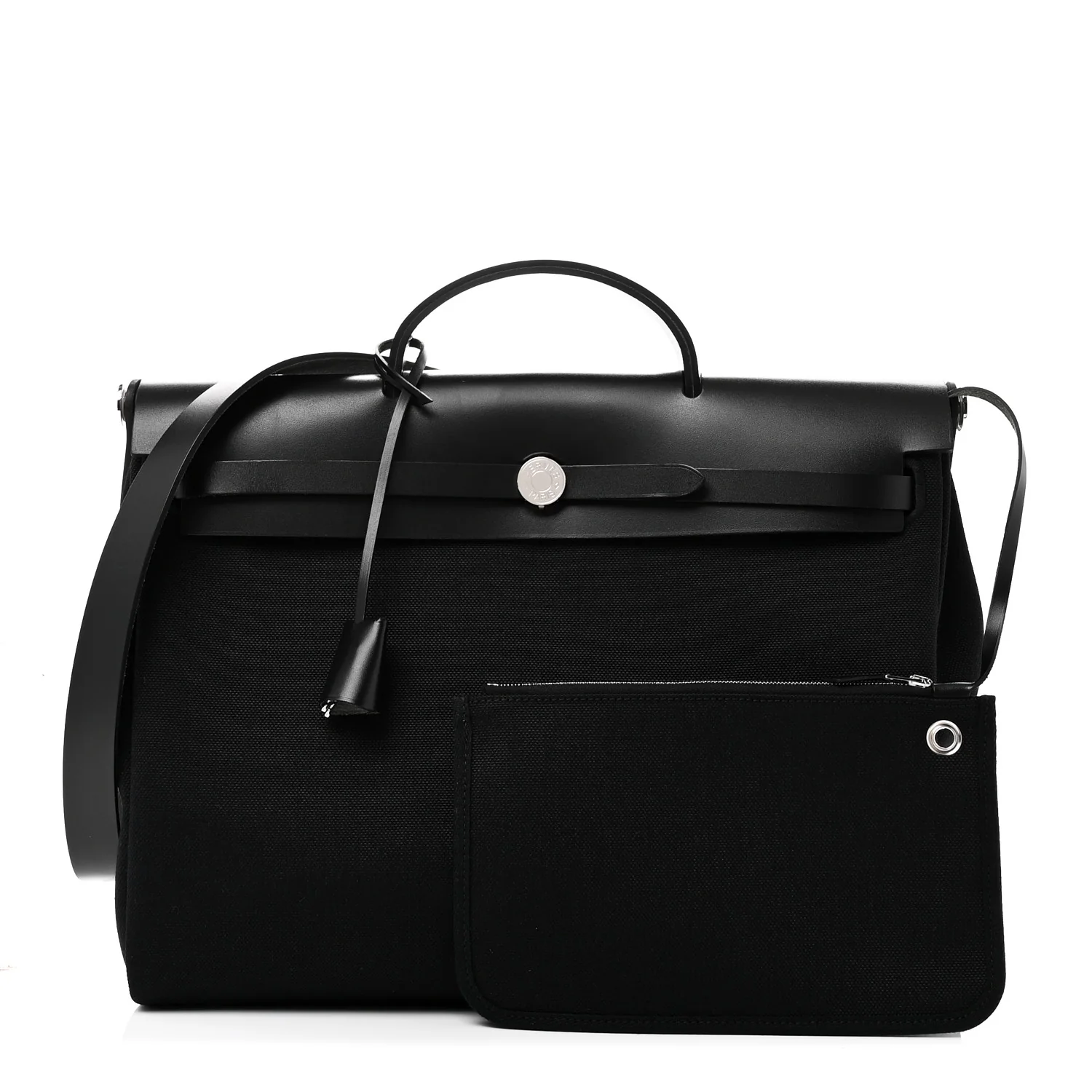 Military Toile Vache Hunter Herbag Messenger 39 Black - Top Club