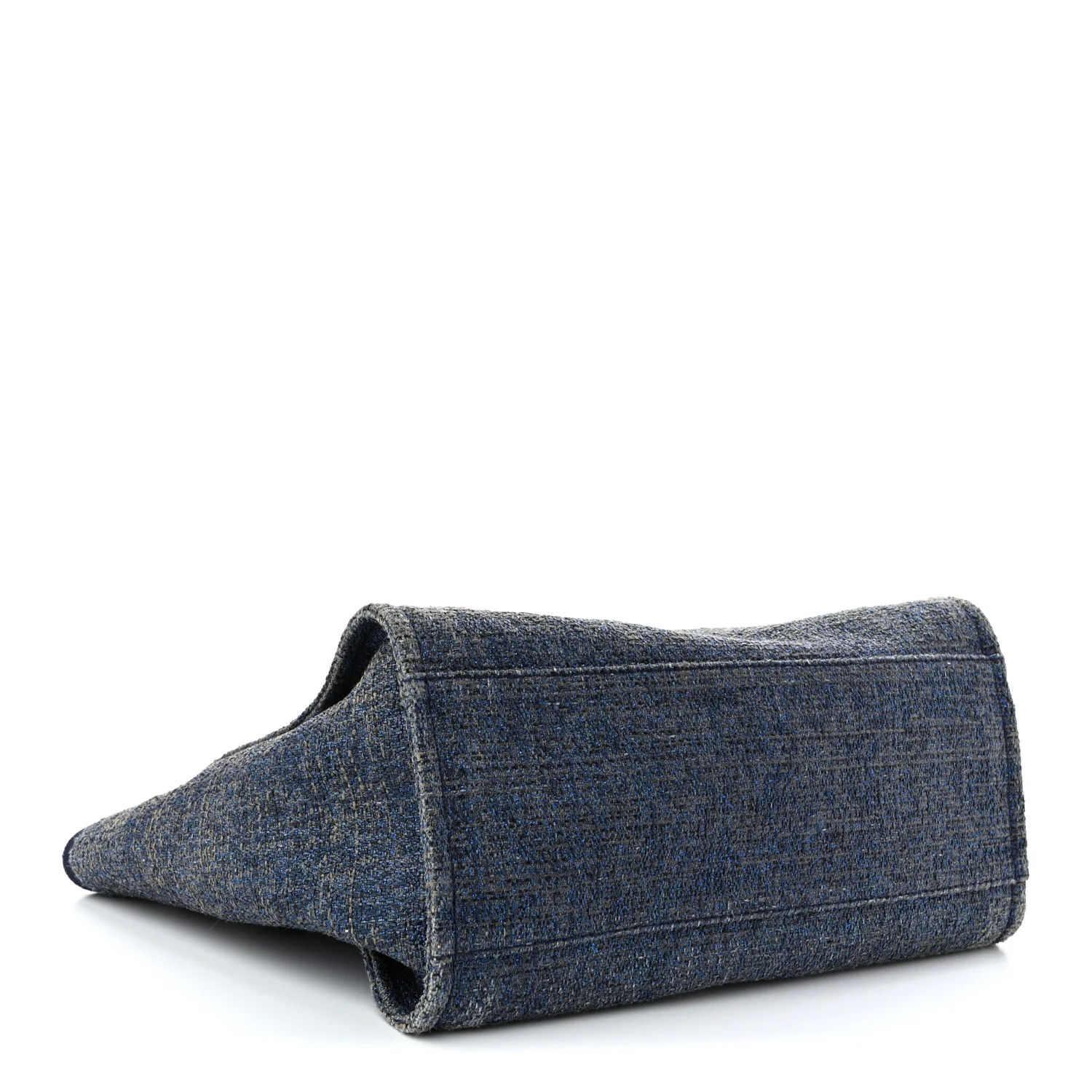 Lurex Canvas Medium Deauville Tote Navy Blue - Top Club