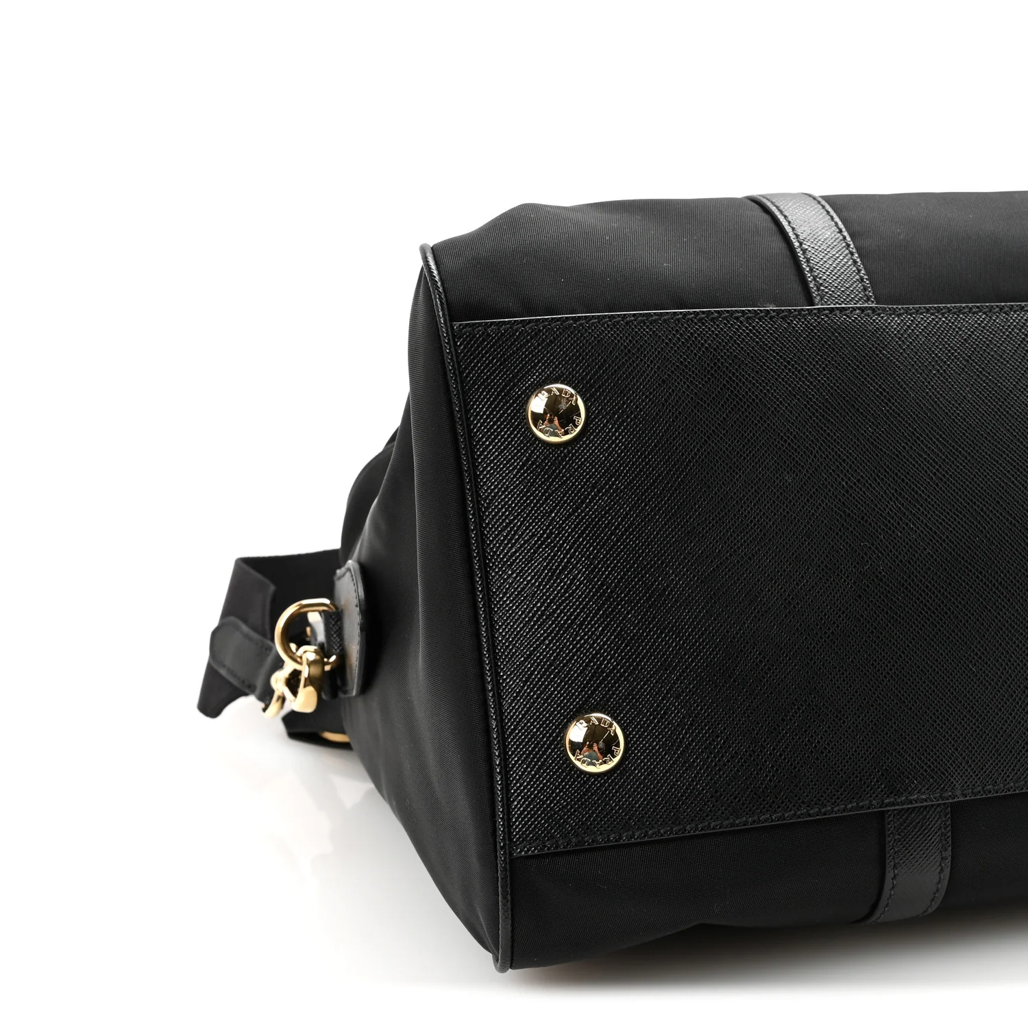 Re-Nylon Saffiano Medium Re-Edition 1978 Top Handle Bag Black - Top Club