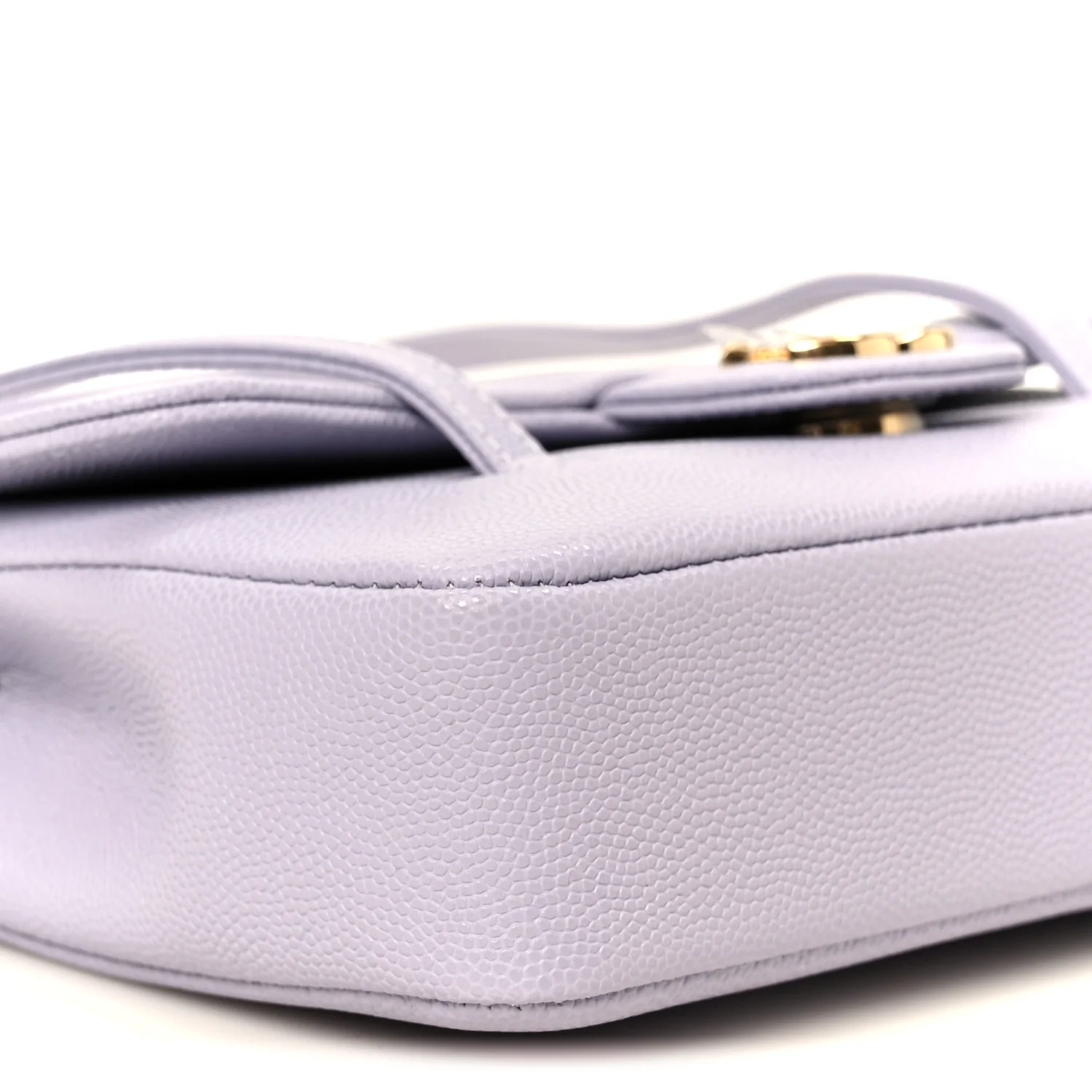 Shiny Caviar Mini Preppy Coco Shoulder Bag Purple - Top Club