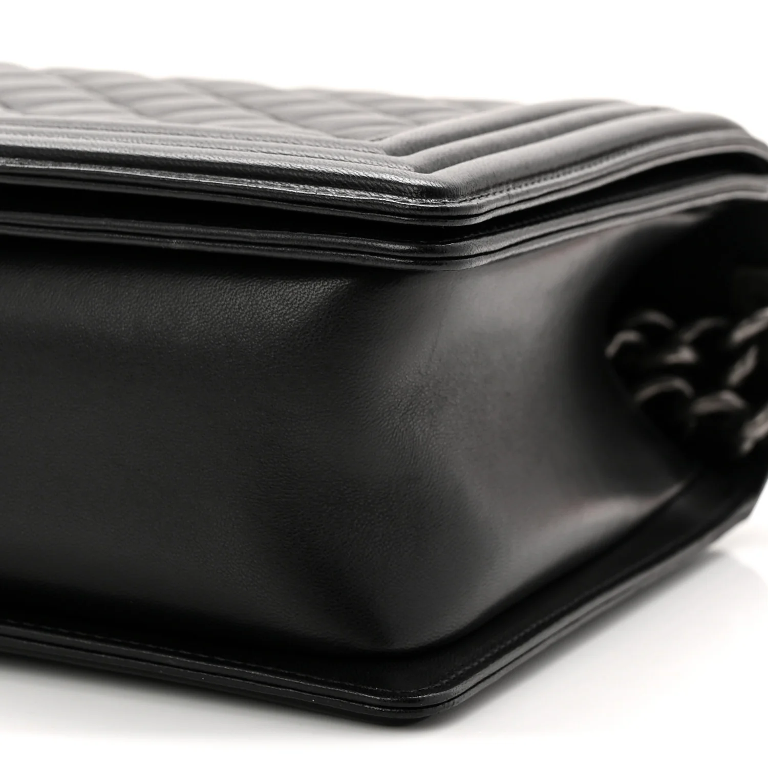 Lambskin Quilted New Medium Boy Flap Black - Top Club