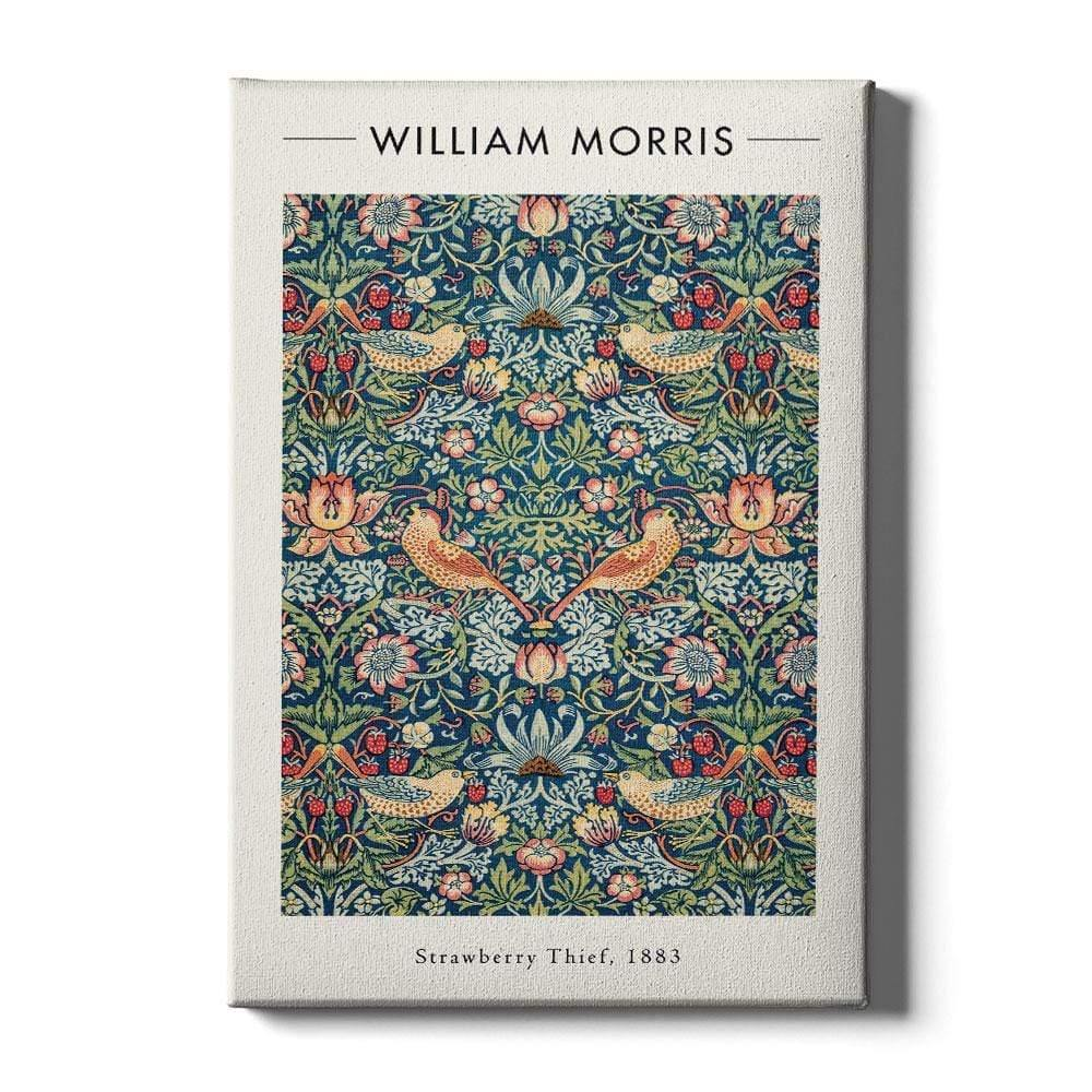 Walljar canvas schilderij - William Morris - Strawberry Thief Canvas schilderij - 120 x 180 cm