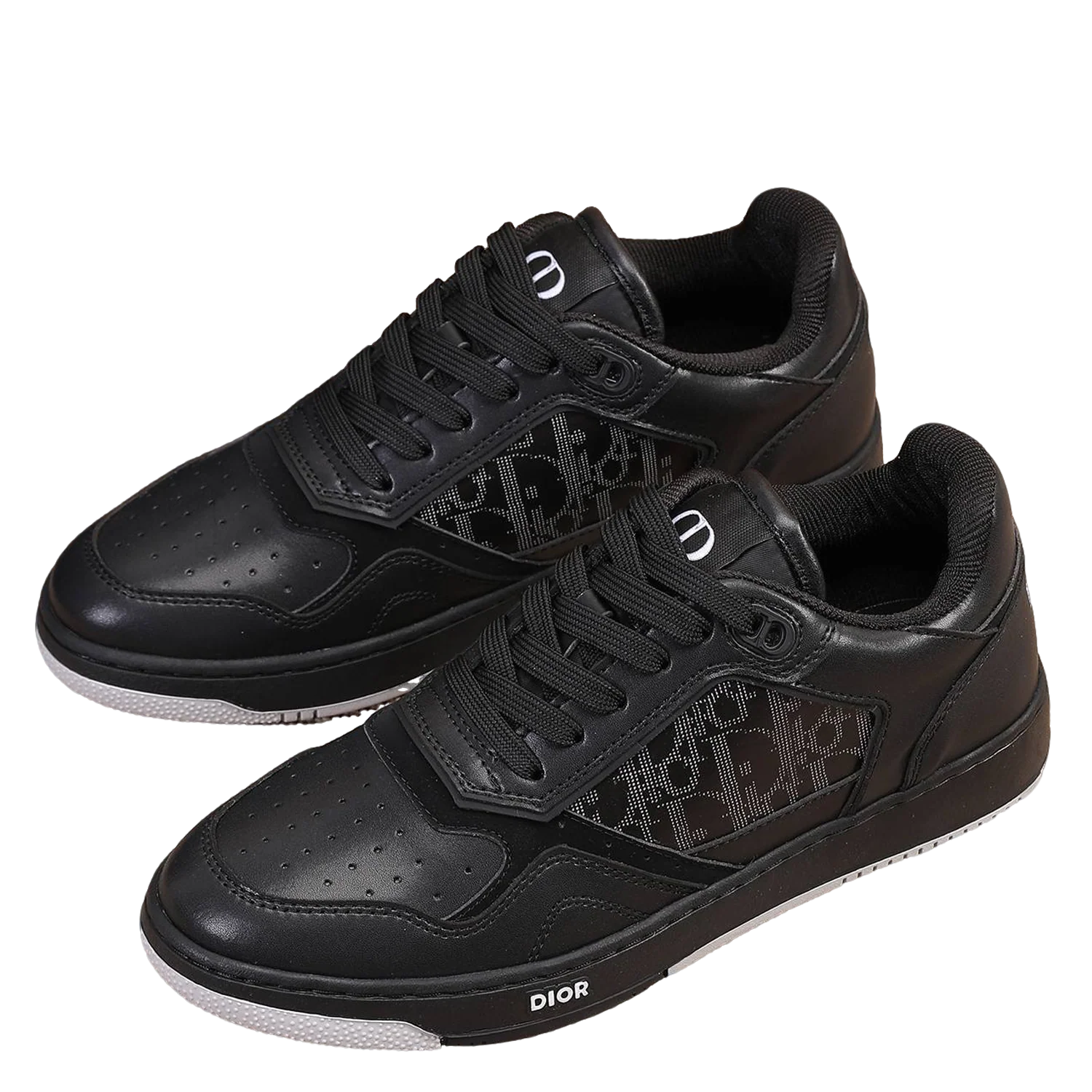 Dior Mens Sneakers Luxury Leather Casual Shoes With Oblique Pattern - Sneaker Replica Workshop