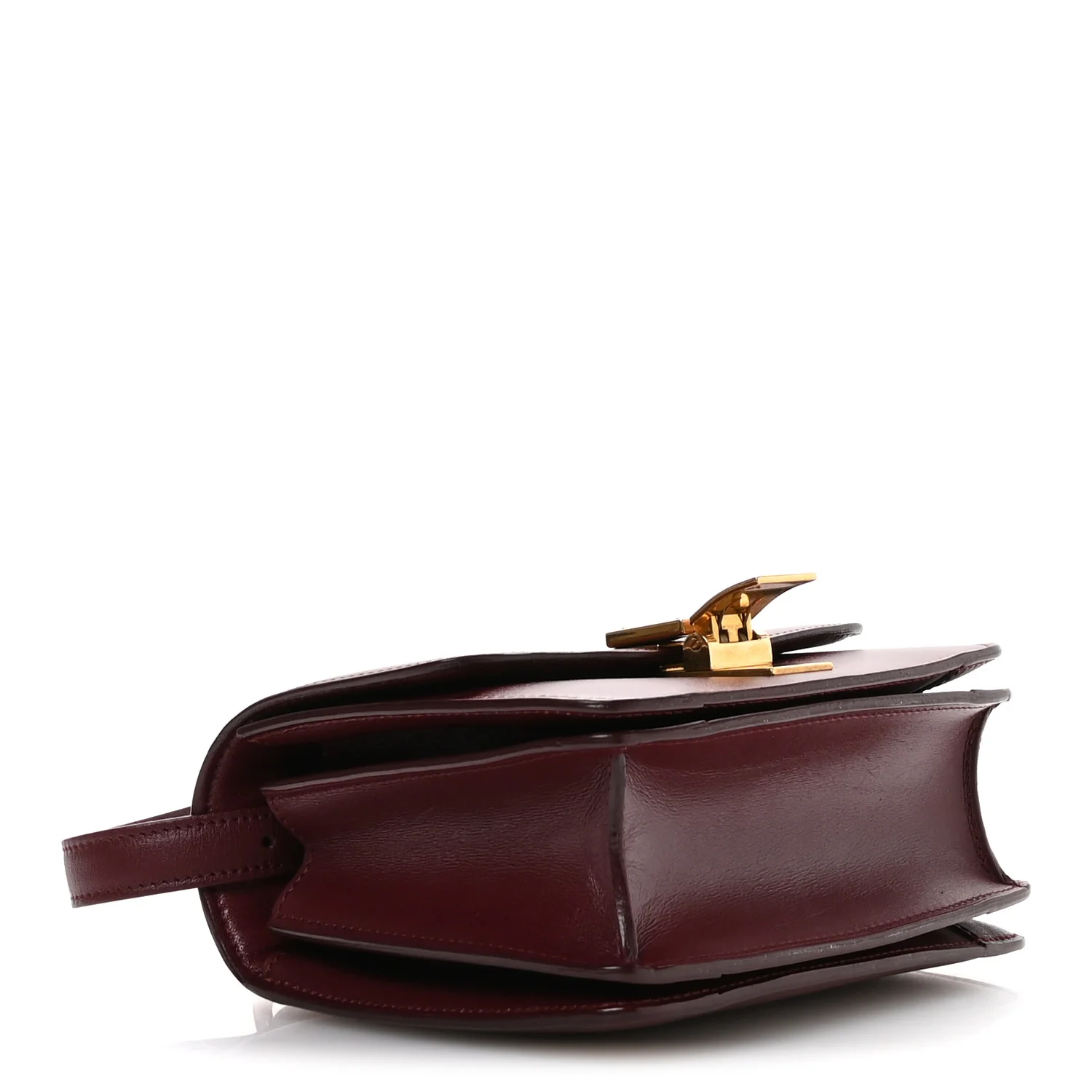 Box Calfskin Small Classic Box Flap Bag Burgundy - Top Club
