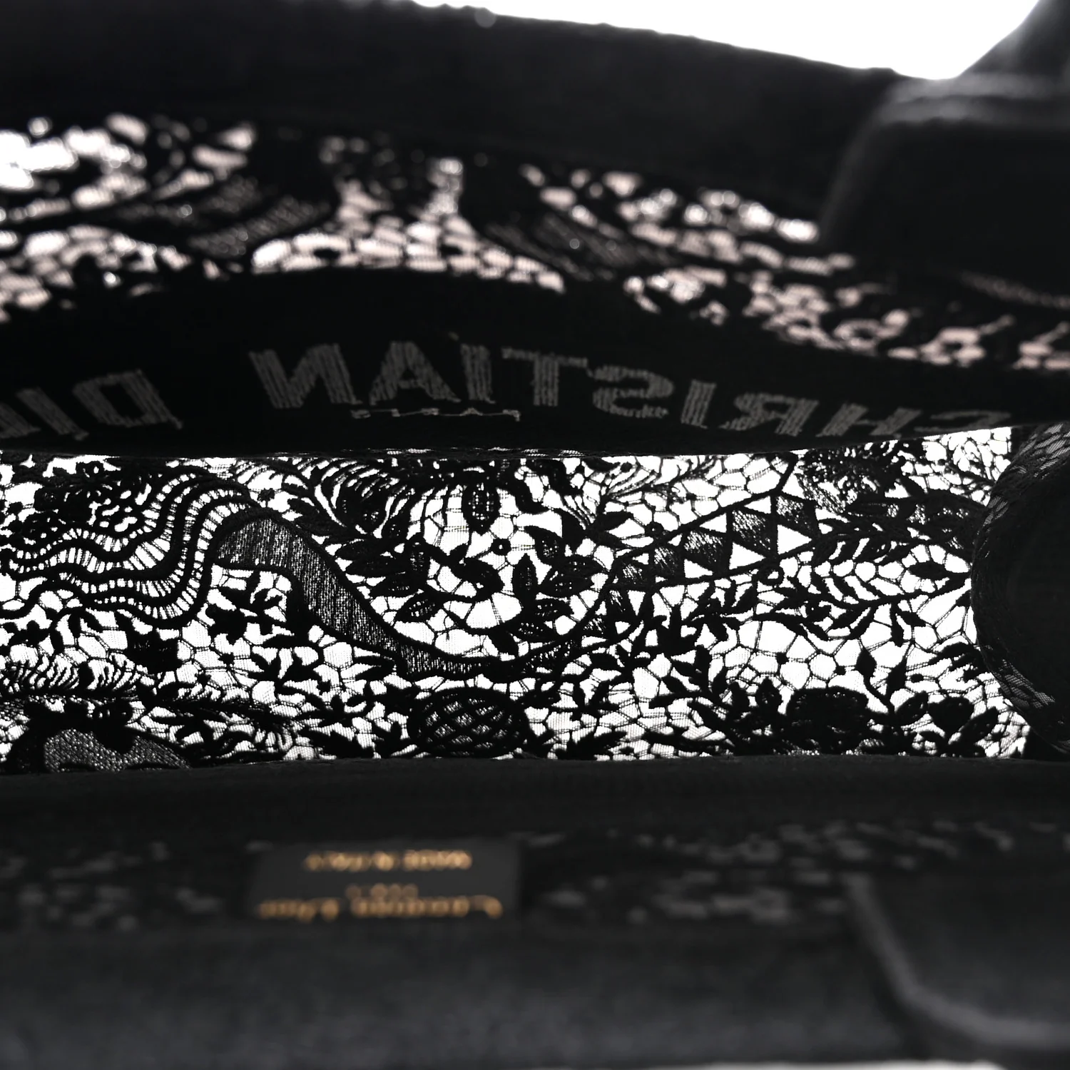 Embroidered 3D Macrame D-Lace Sun Medium Book Tote Black - Top Club