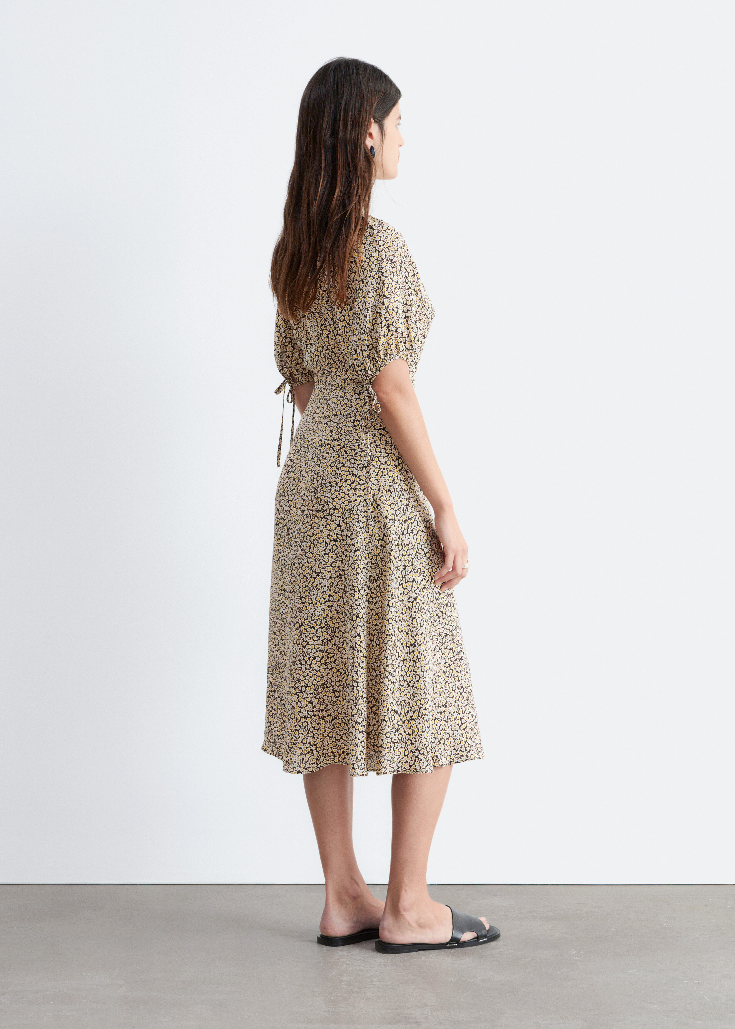 & Other Stories TIE-WAIST MIDI DRESS