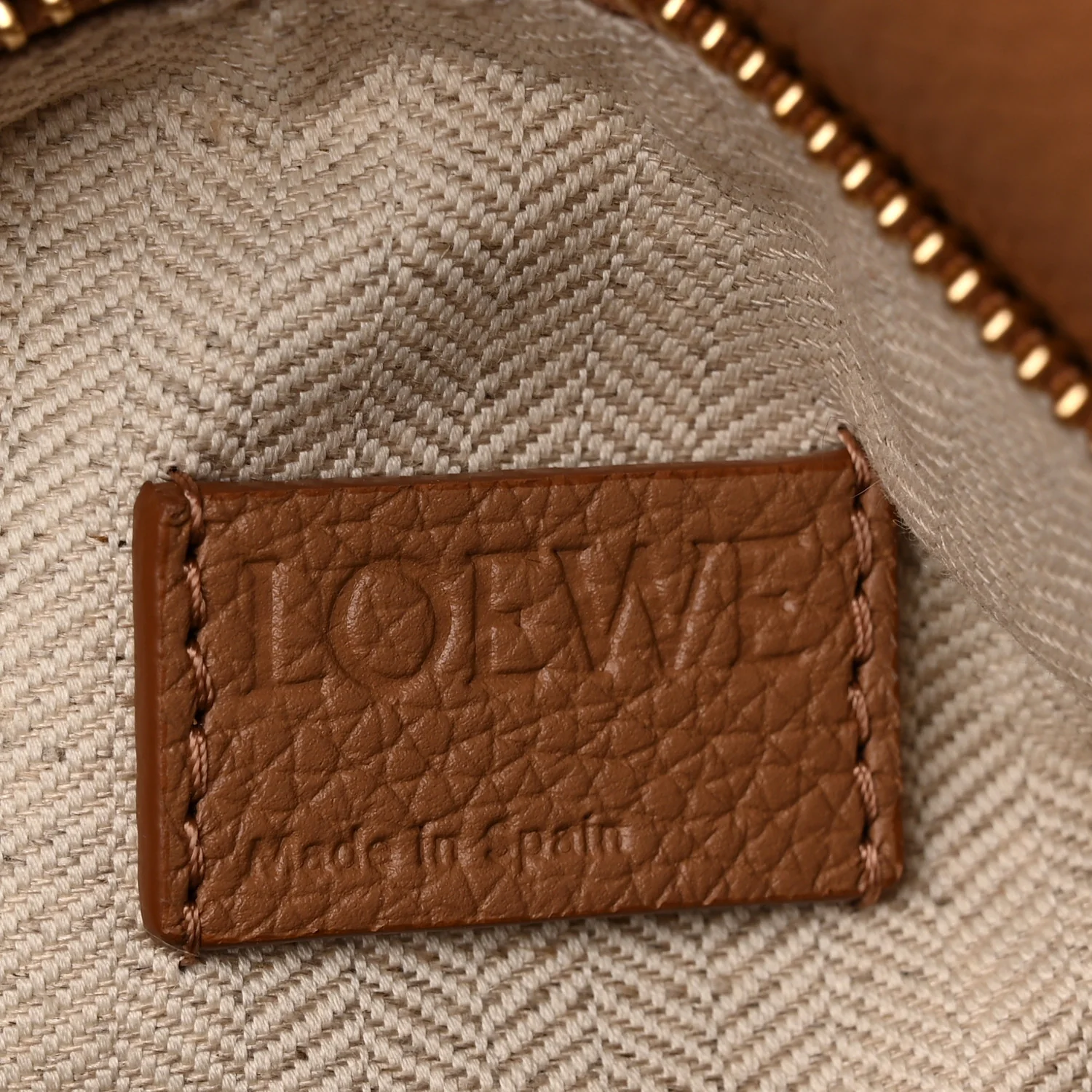Grained Calfskin Small Puzzle Edge Bag Toffee - Top Club