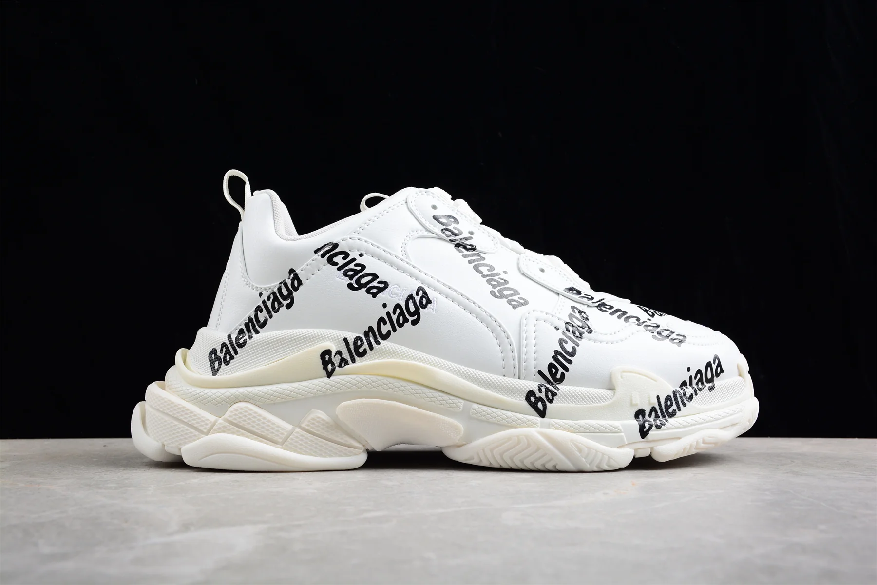 Balenciaga Triple S – Allover Logo White - Sneaker Replica Workshop
