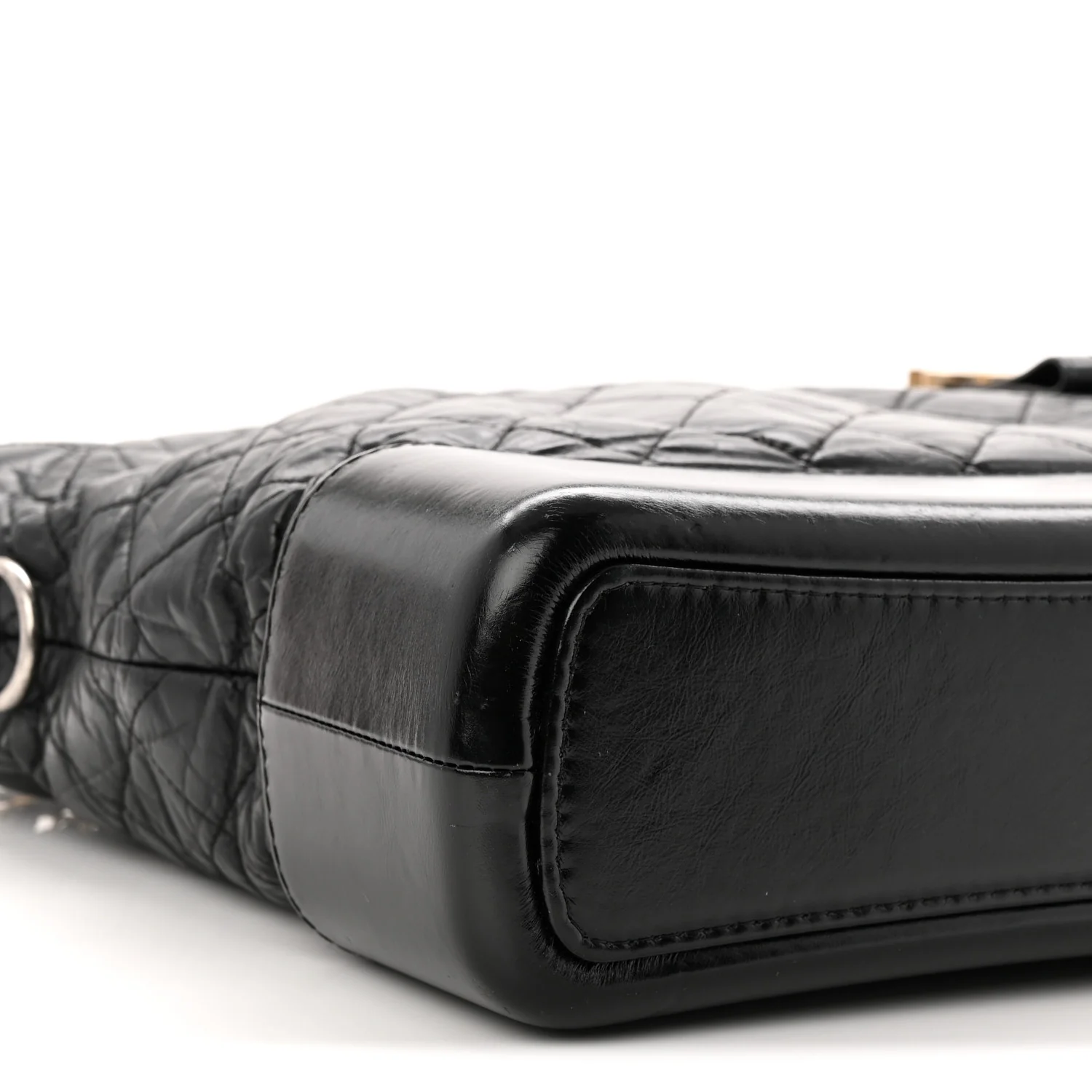 Aged Calfskin Quilted Large Gabrielle Hobo Black - Top Club