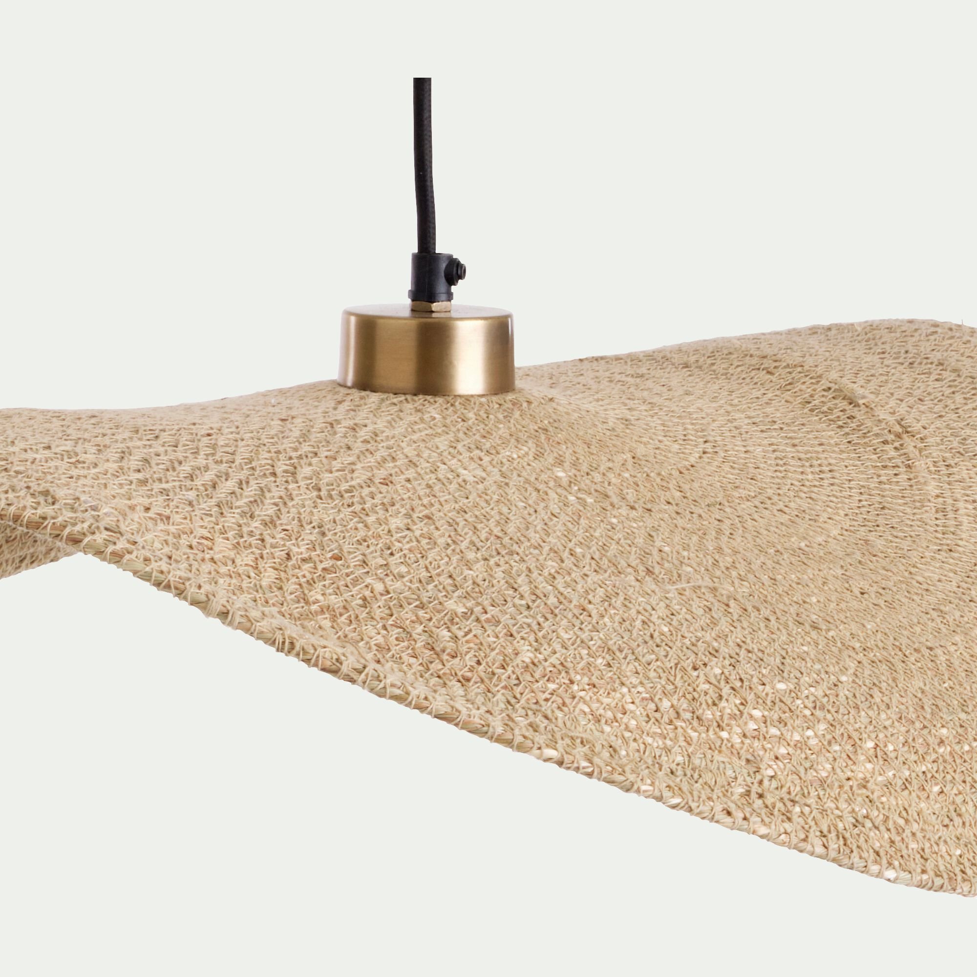 FIRA - Suspension électrifiée en jonc de mer D61cm - naturel