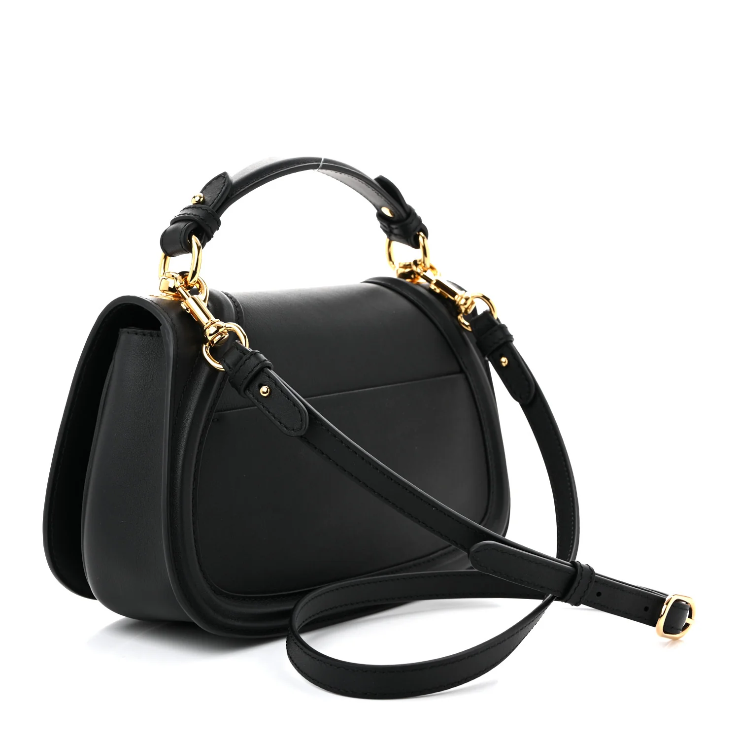 Roxy Calfskin Medium Blondie Top Handle Bag Black - Top Club