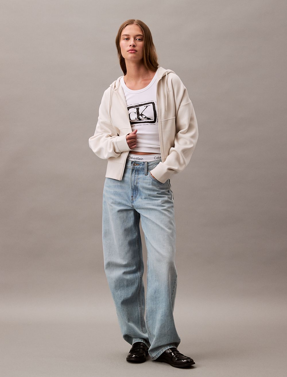COACH Archive Logo Fleece Zip Hoodie