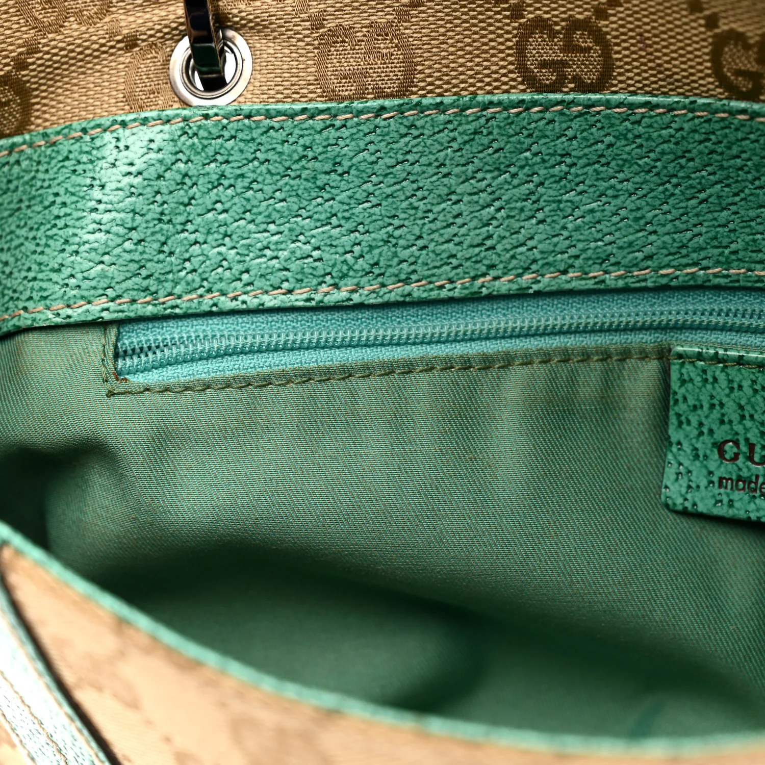 Monogram Satchel Bag Turquoise - Top Club