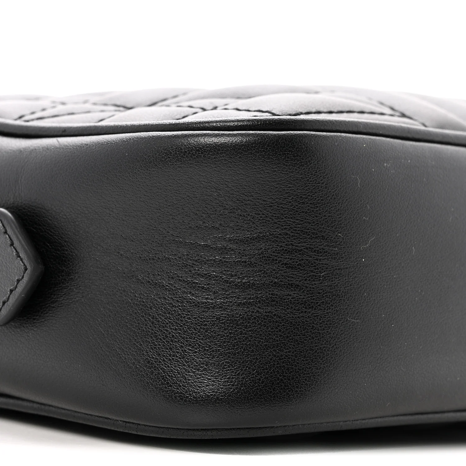 Calfskin Matelasse Aria GG Marmont Chain Shoulder Bag Black - Top Club