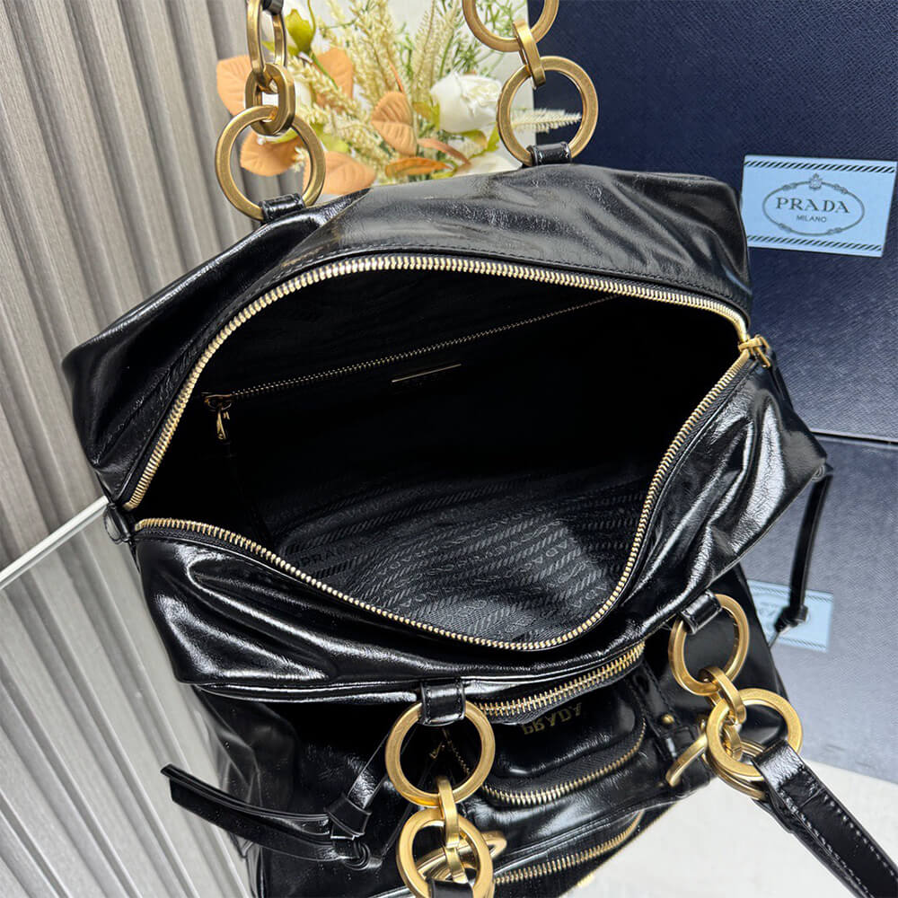 Prada Dangle medium leather top-handle bag(HIGH-END GRADE) - Top Club