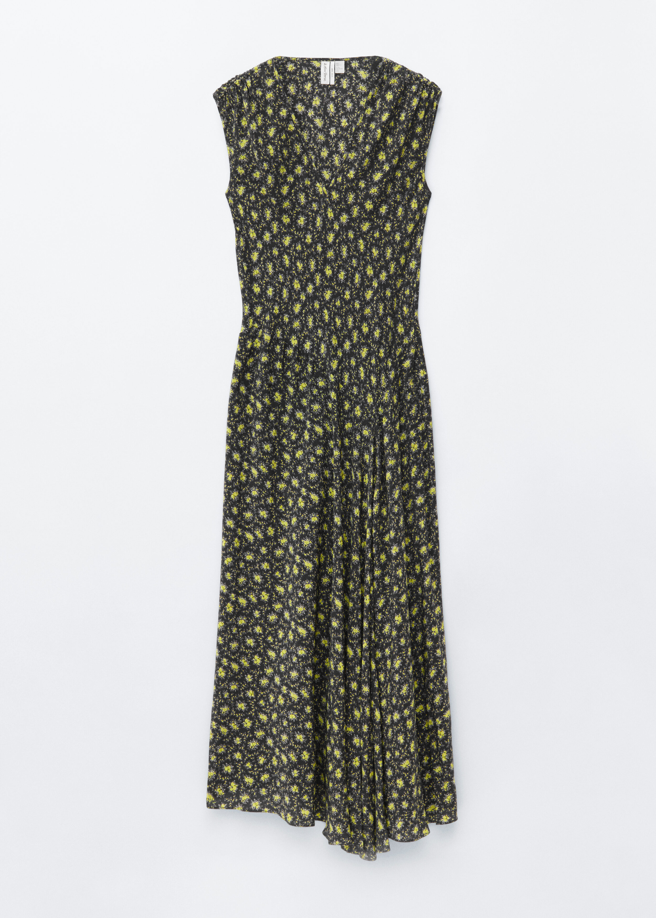 & Other Stories V-NECK SILK MAXI DRESS