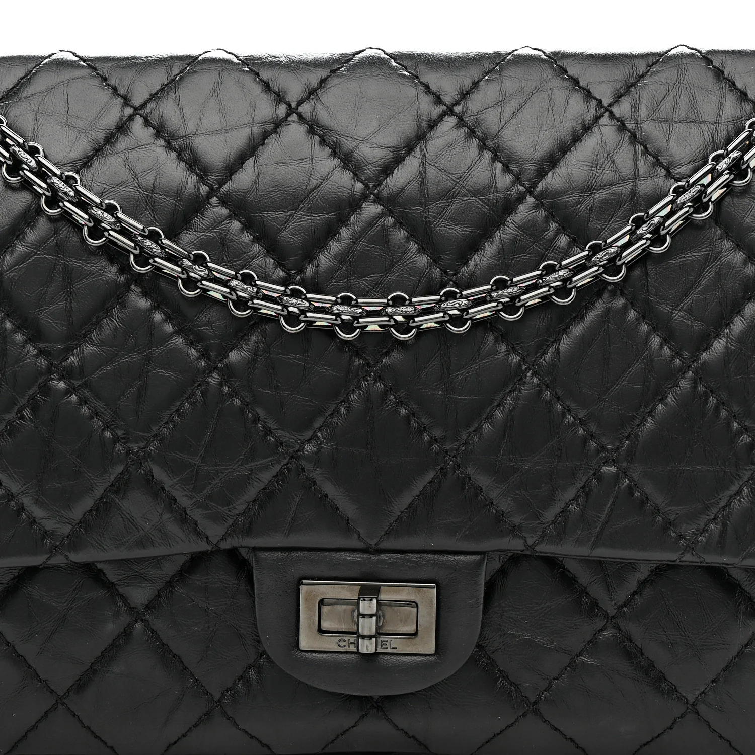 Aged Calfskin Quilted 2.55 Reissue 226 Flap So Black - Top Club