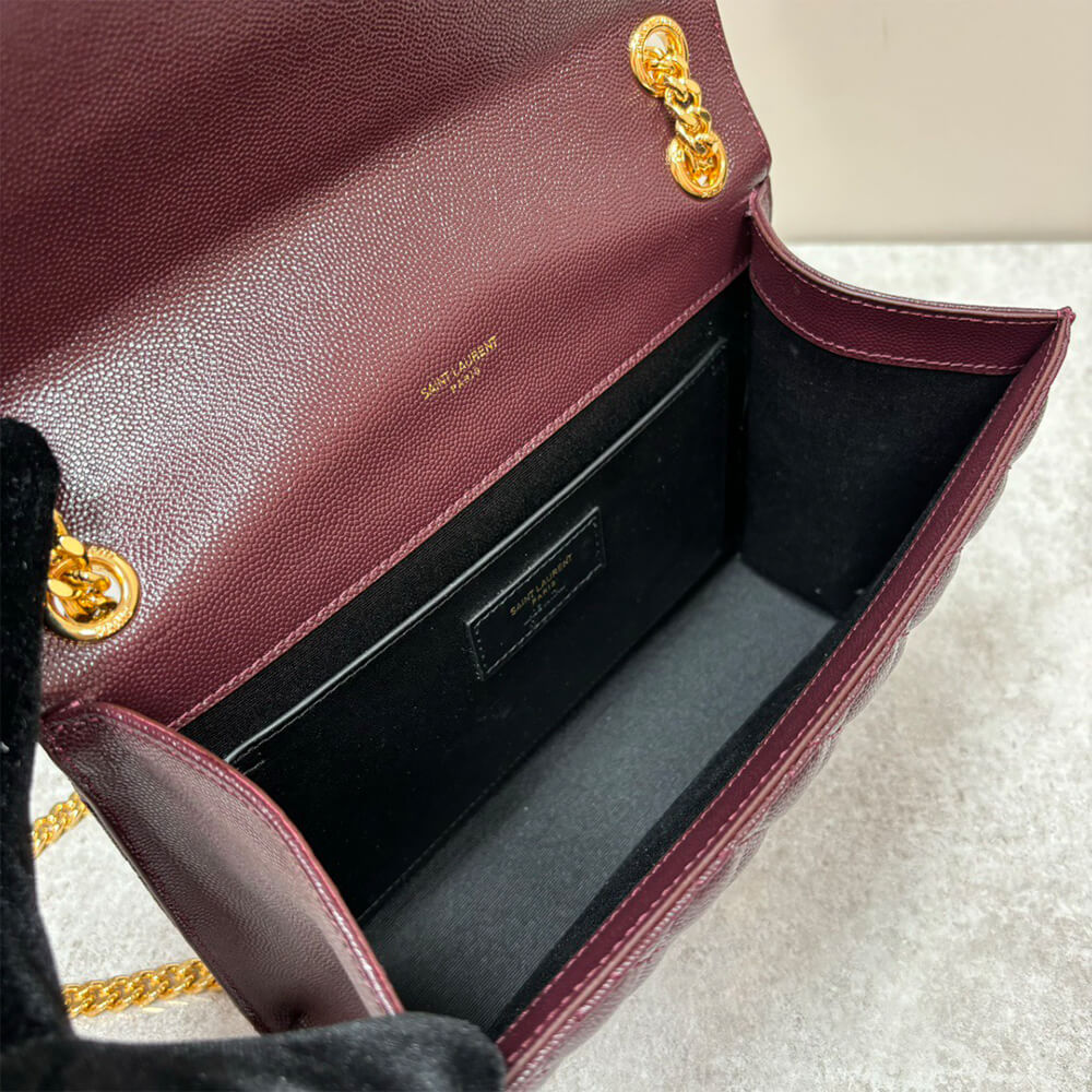 YSL envelope medium in grained leather - Top Club