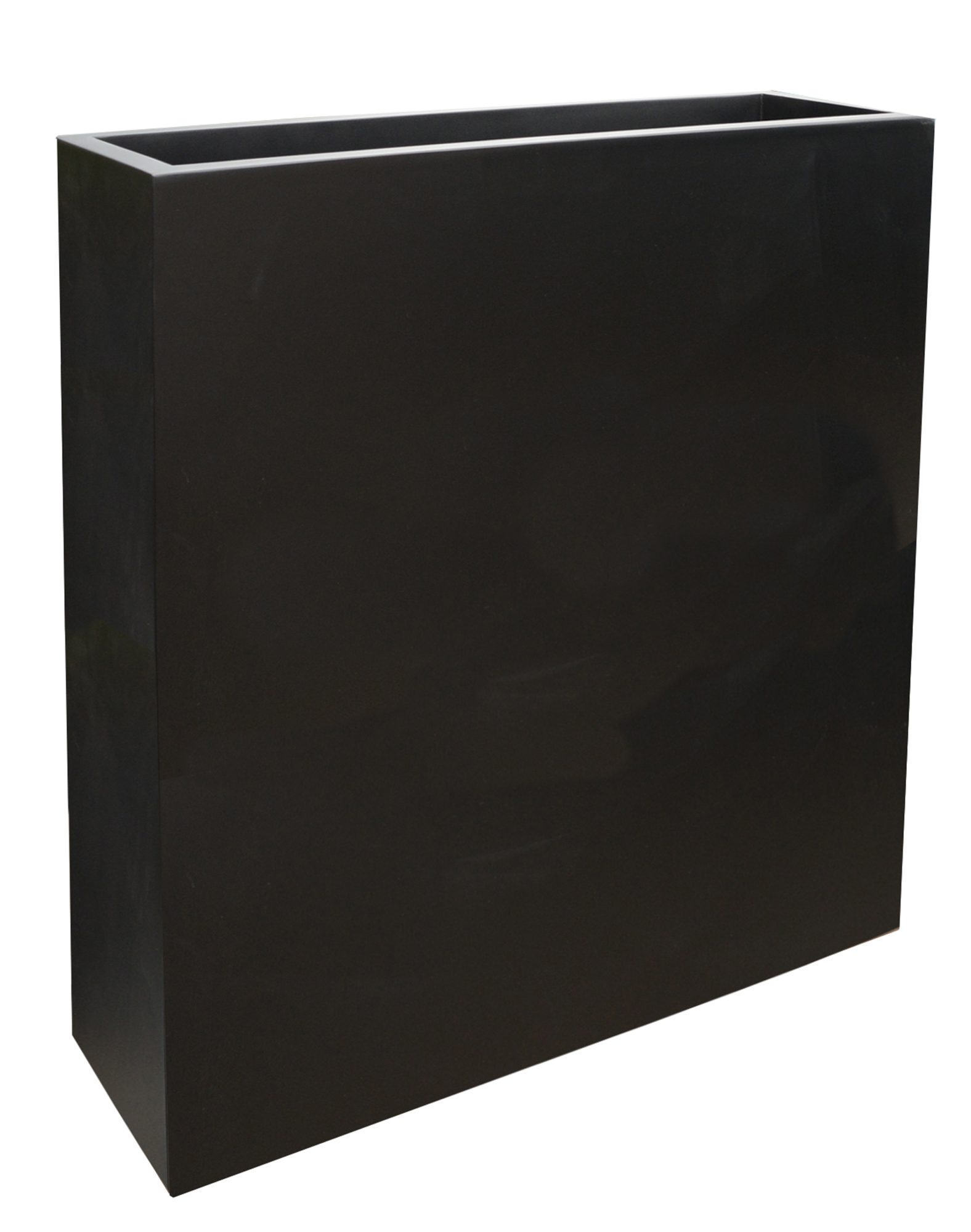 Plantenbak North Dakota shiny black L74 x B23 x H92 cm