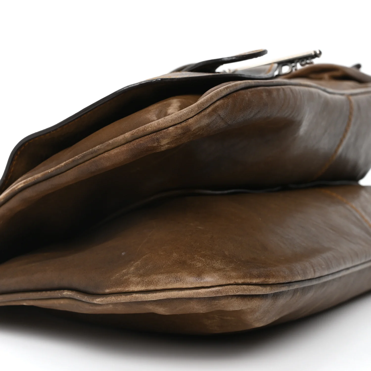 Calfskin Medium Gaucho Double Saddle Bag Brown - Top Club