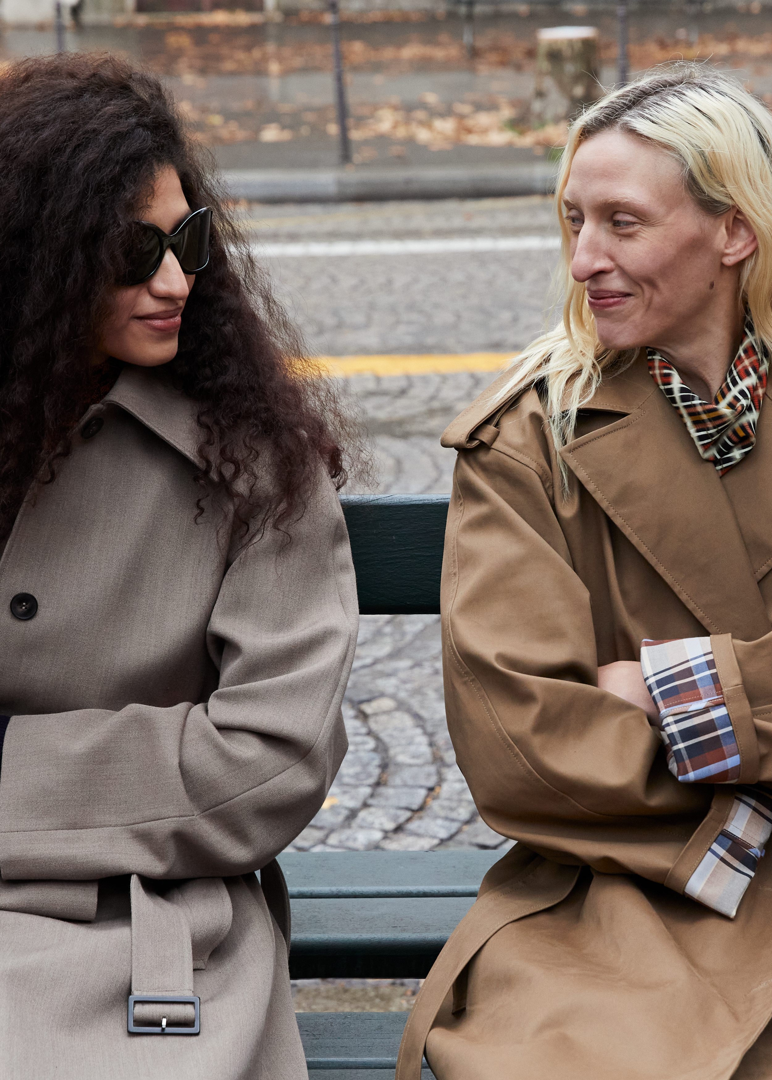& Other Stories TIE-BELT WOOL TRENCH COAT