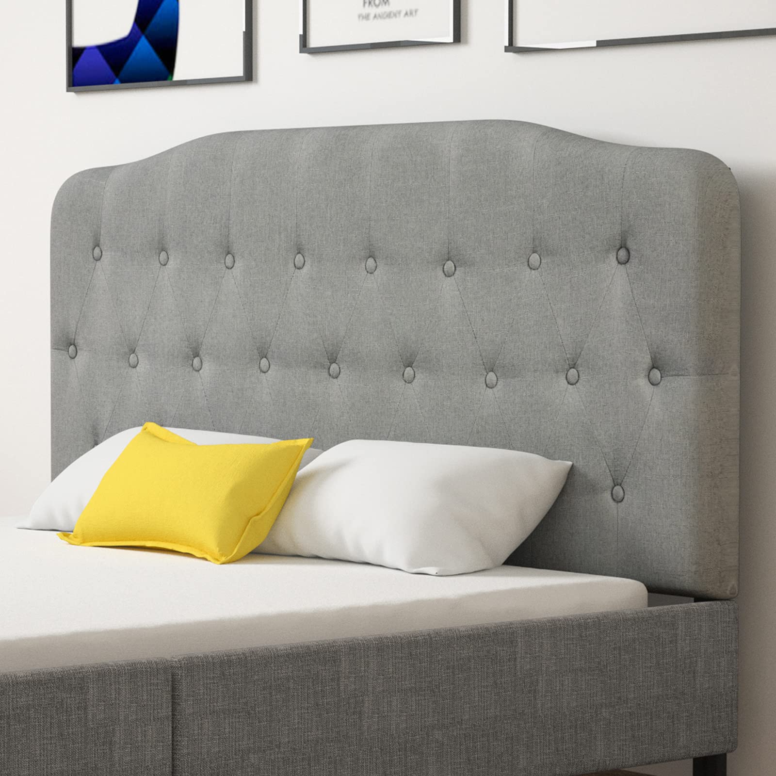 BEFOUNDLOVELY Upholstered Headboard, Adjustable Height from 38
