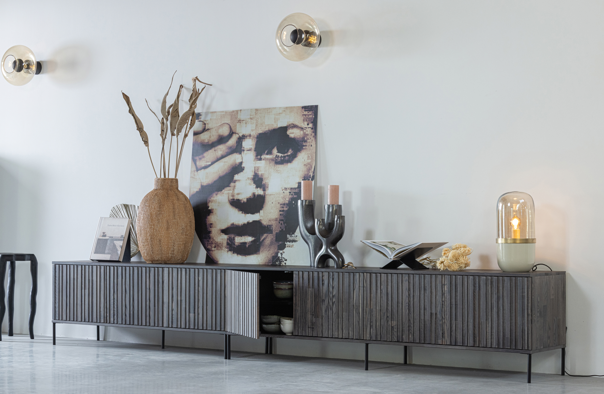 TV Meubel New Gravure 150CM Essen Espresso