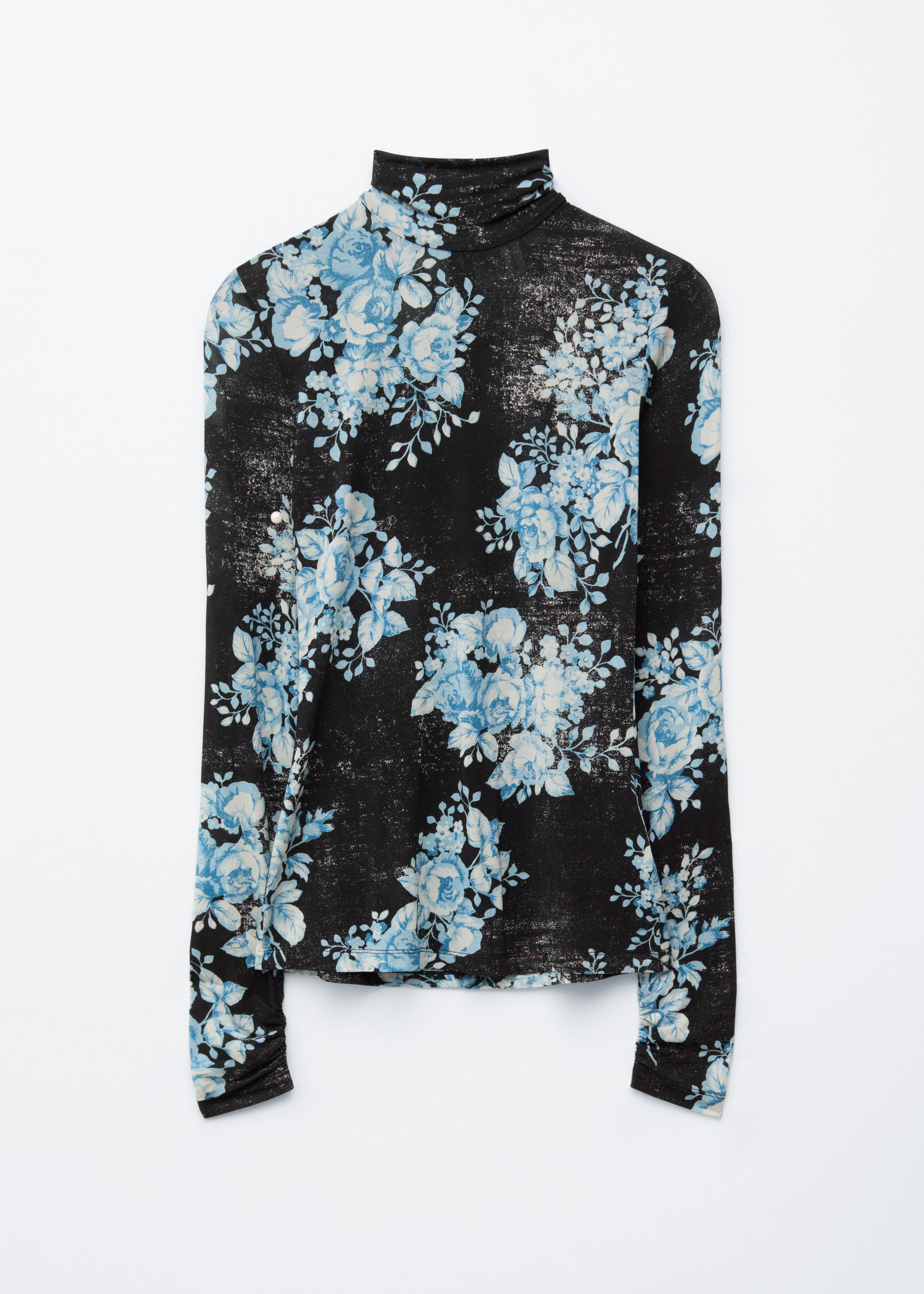 & Other Stories FLORAL-PATTERNED TURTLENECK TOP
