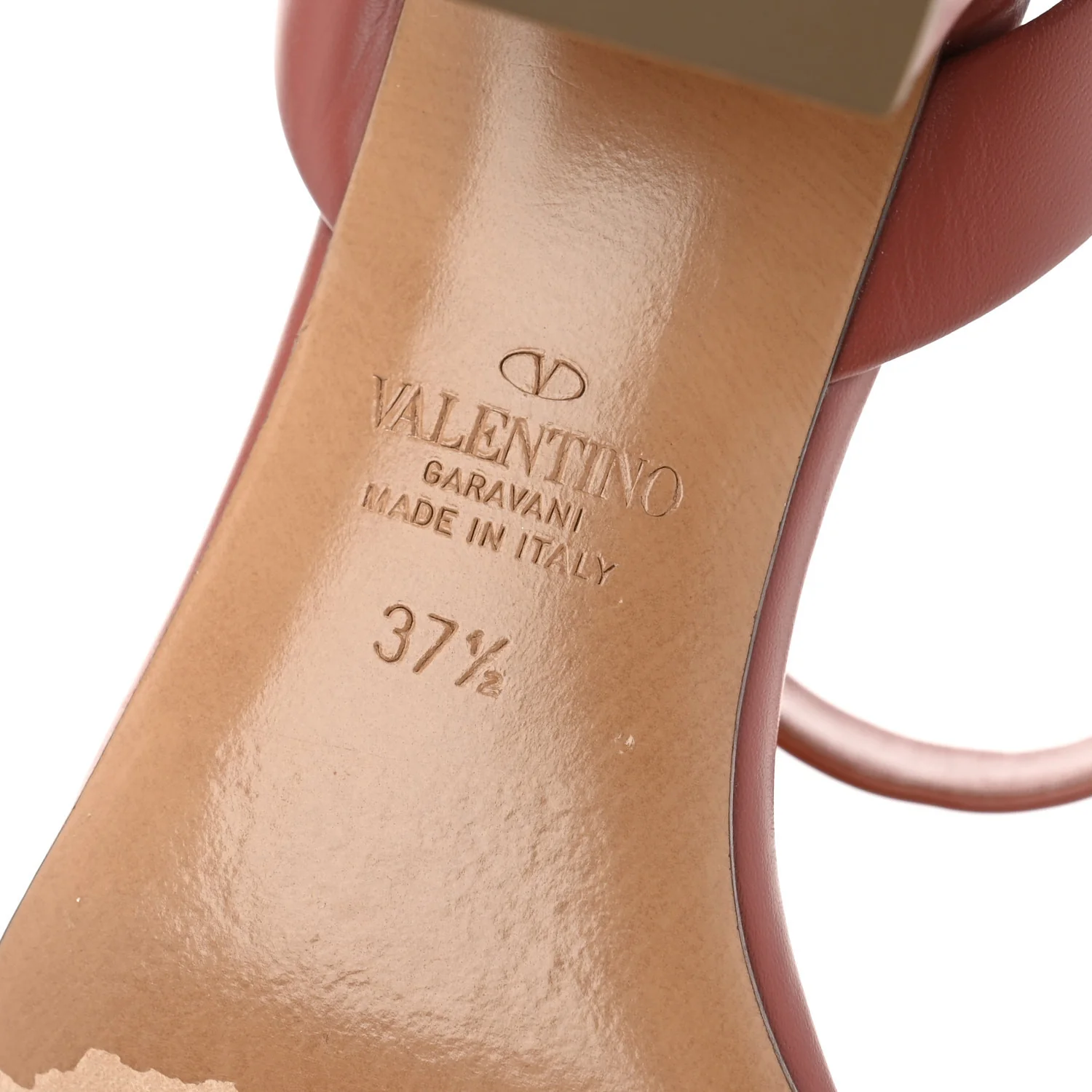 Calfskin One Stud Ankle Strap 60mm Sandals 37.5 Gingerbread - Top Club