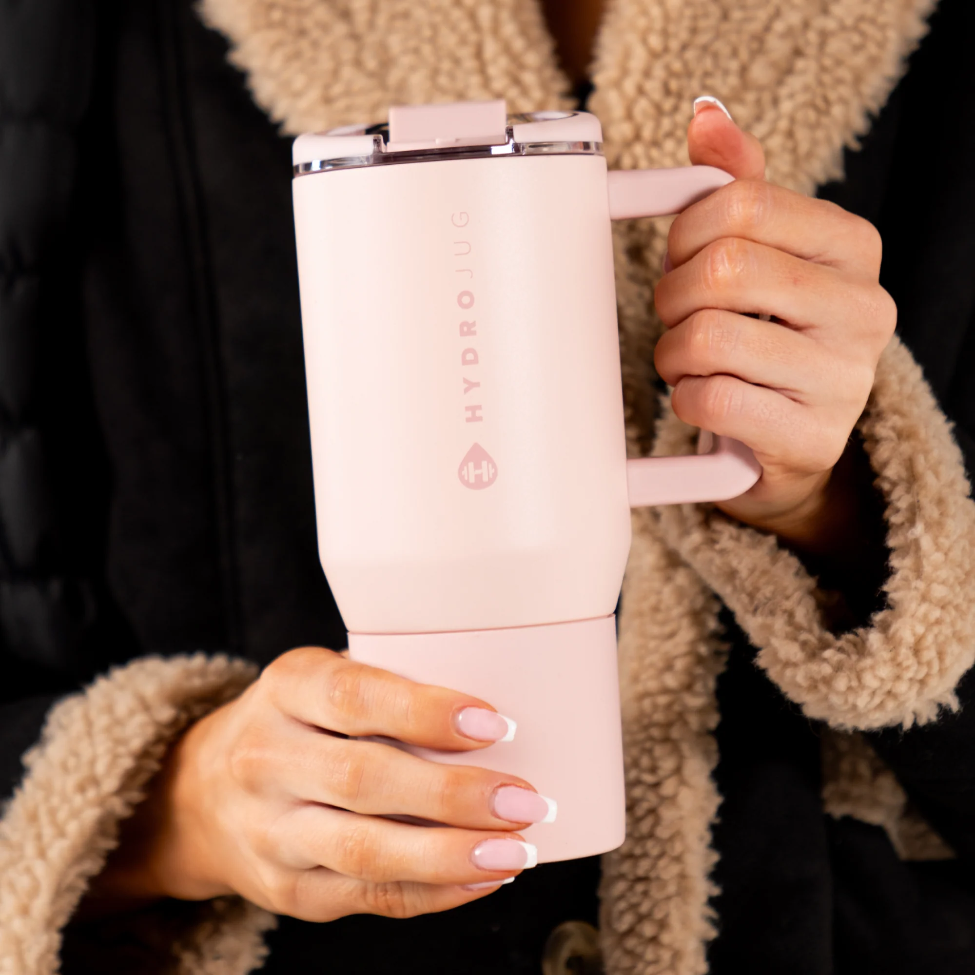 Coffee Traveler FreeSip® Stainless Steel Water Bottle - Dusty Rose