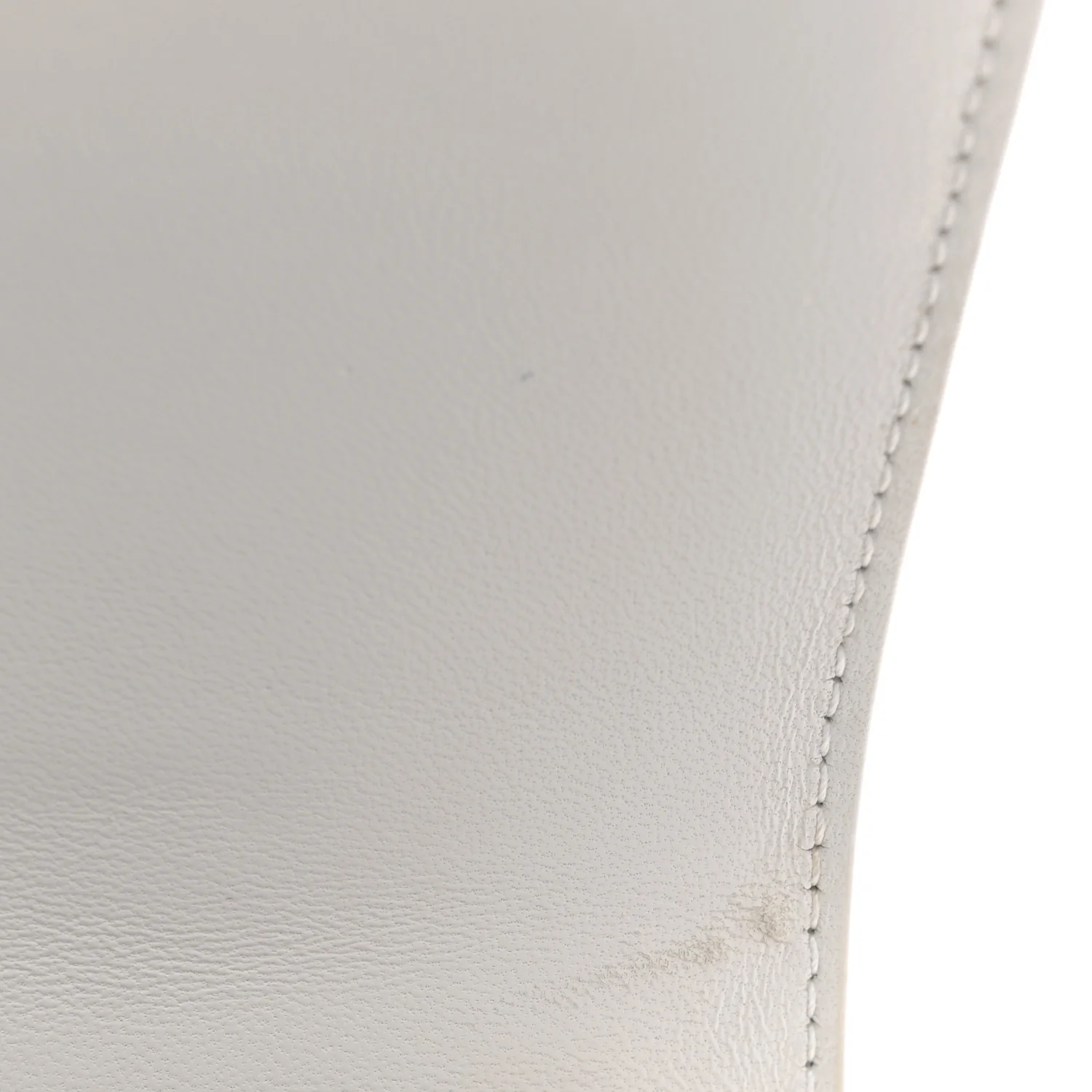 Calfskin Crocodile Embossed Small Hourglass Top Handle Bag White - Top Club