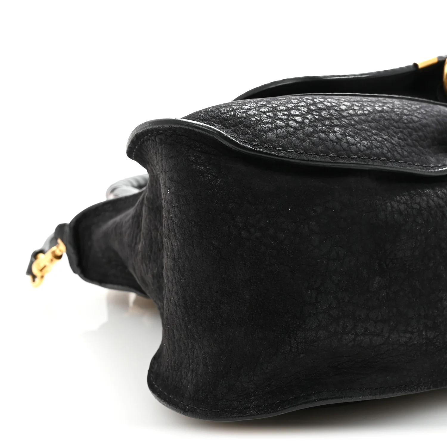 Nubuck Calfskin Medium Marcie Satchel Black - Top Club
