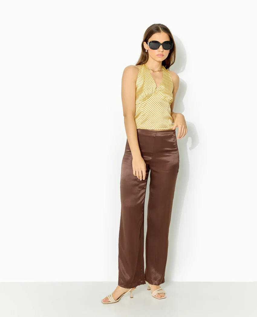 Pimkie Top dos-nu en satin motif pois