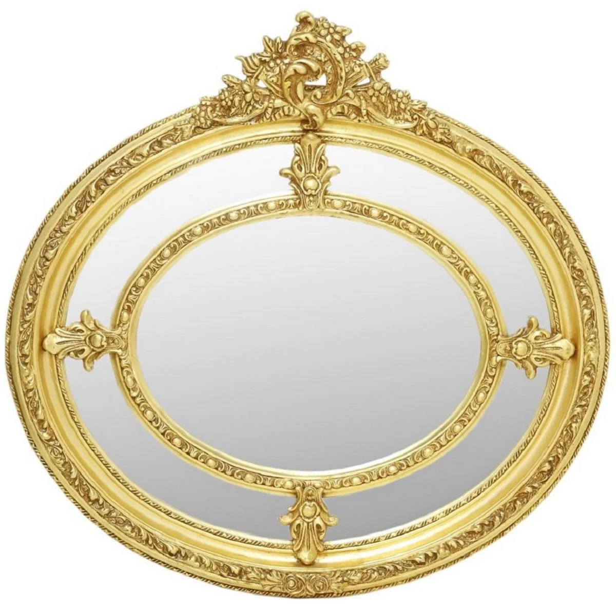 Baroque mirror gold - oval antique style wall mirror - living room mirror - cloakroom mirror - baroque furniture