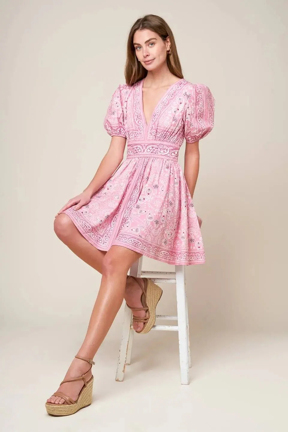 Forget Me Not Paisley Dress - ALJEGJ