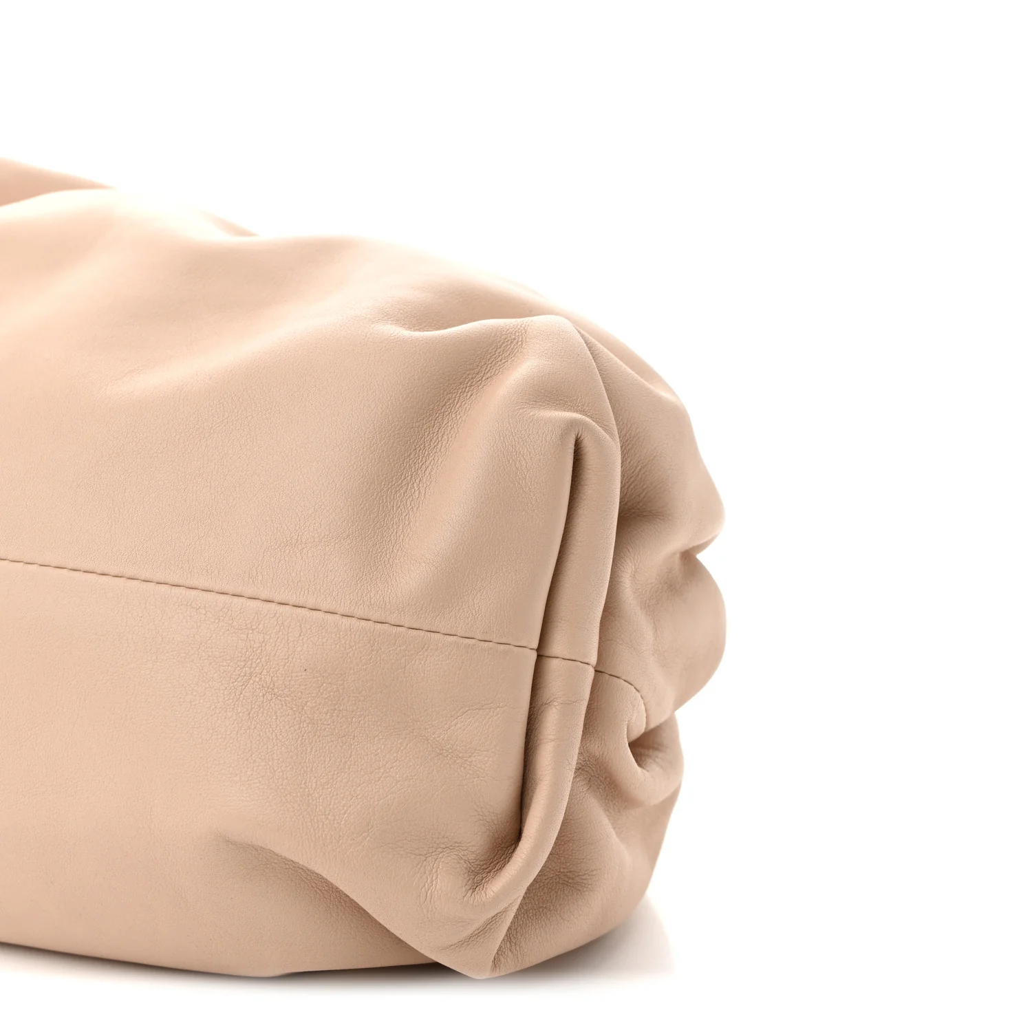 Smooth Butter Calf The Pouch Oversized Clutch Nude - Top Club