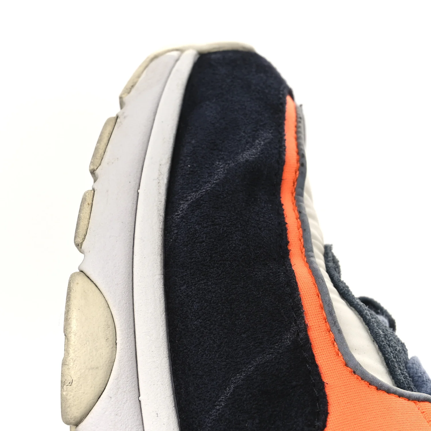 Nylon Calfskin Suede CC Womens Sneakers 35.5 Navy White Orange Black - Top Club