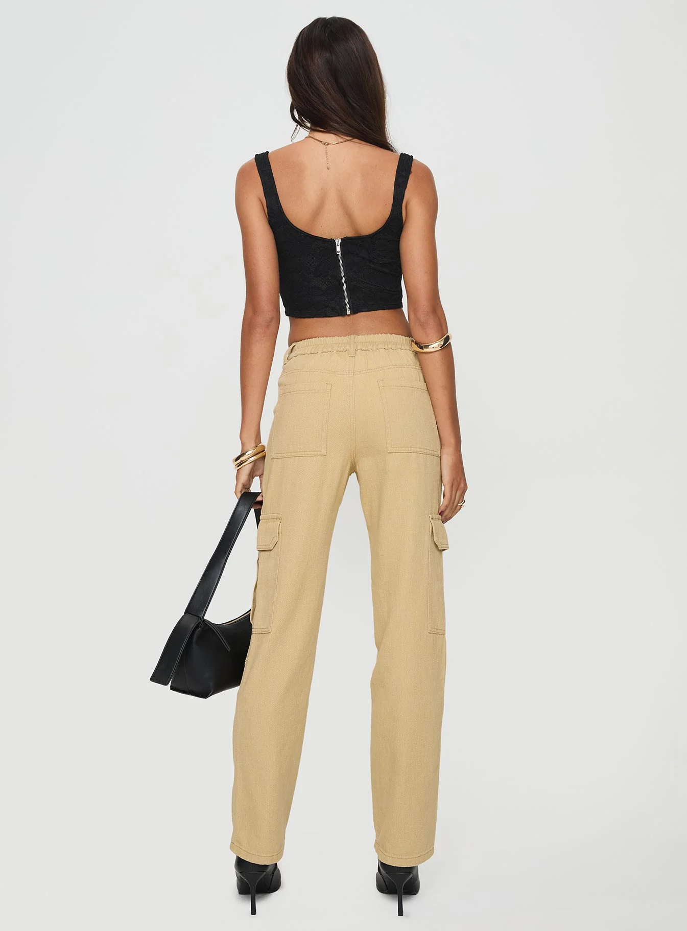 Nickei Utility Cargo Pants Beige