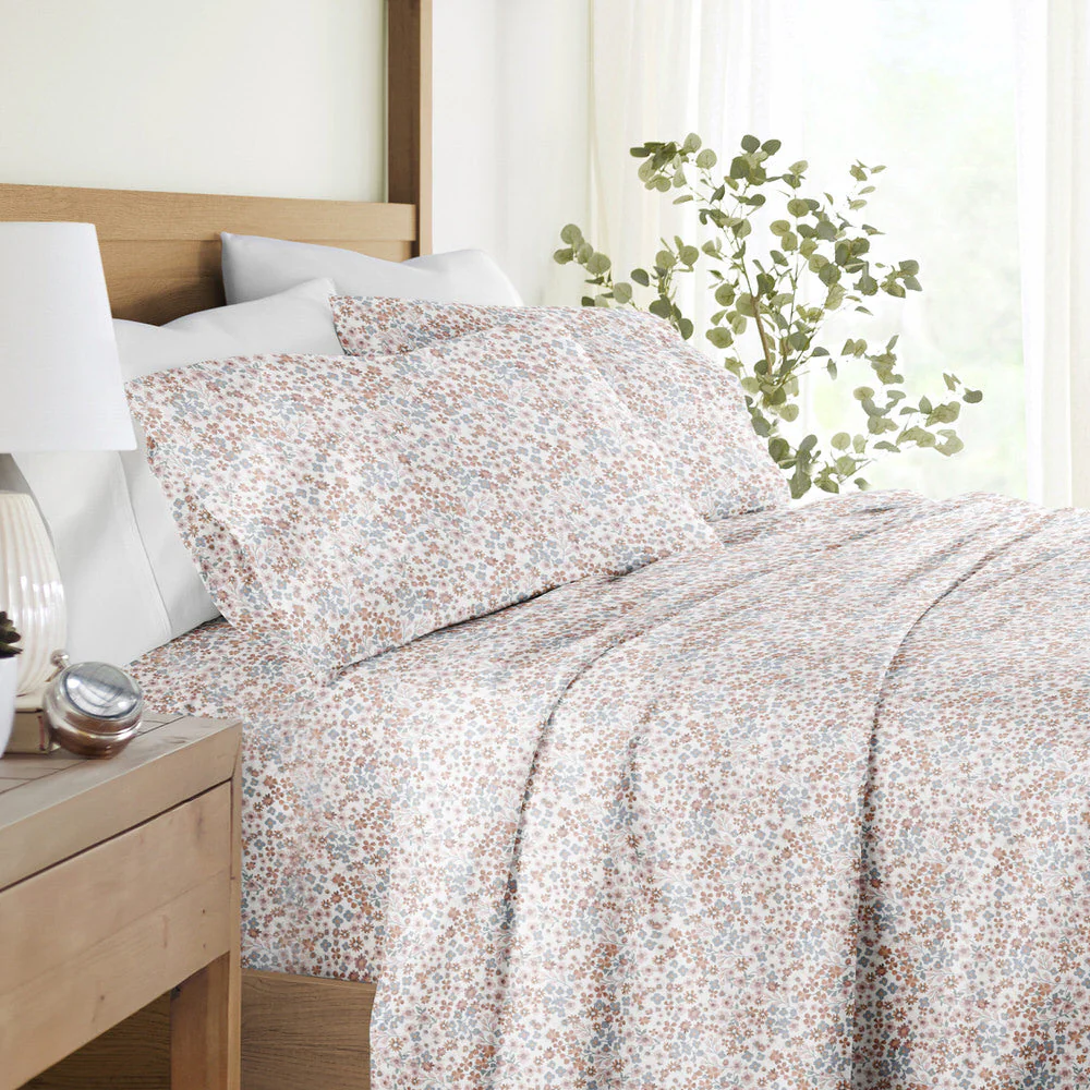 Garden Bloom 4-Piece Long Staple Cotton Sheet Set (Sale)