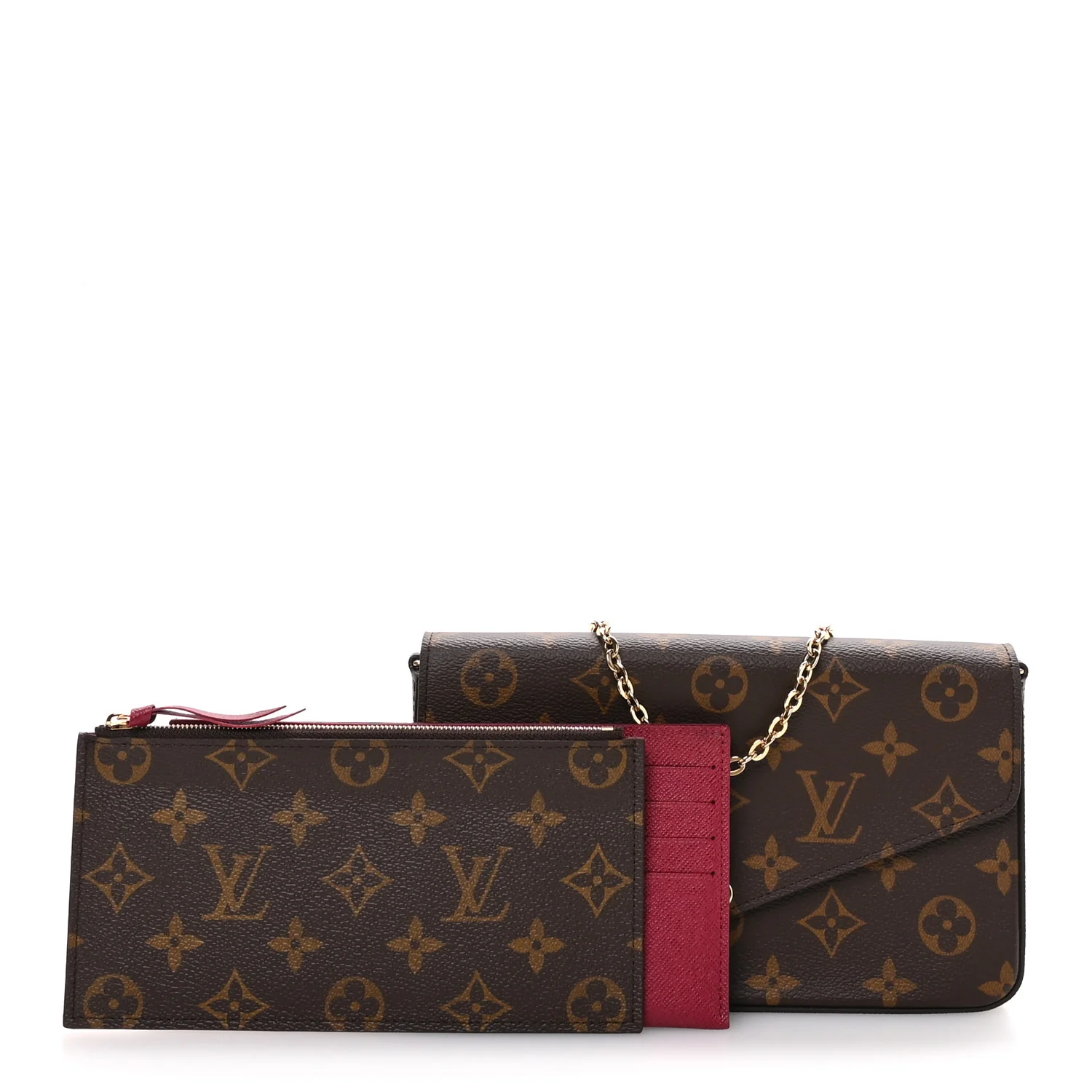 Monogram Pochette Felicie Chain Wallet Fuchsia - Top Club