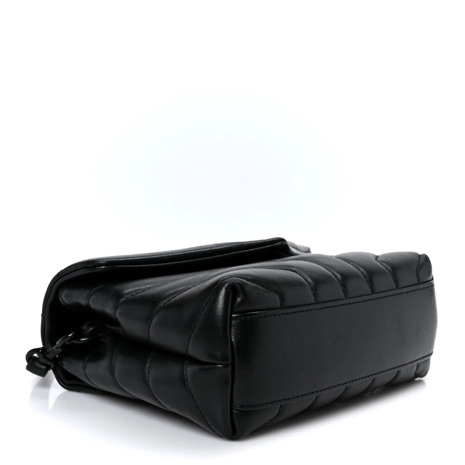 Calfskin Y Quilted Monogram Monochrome Toy Loulou Crossbody Bag Black - Top Club