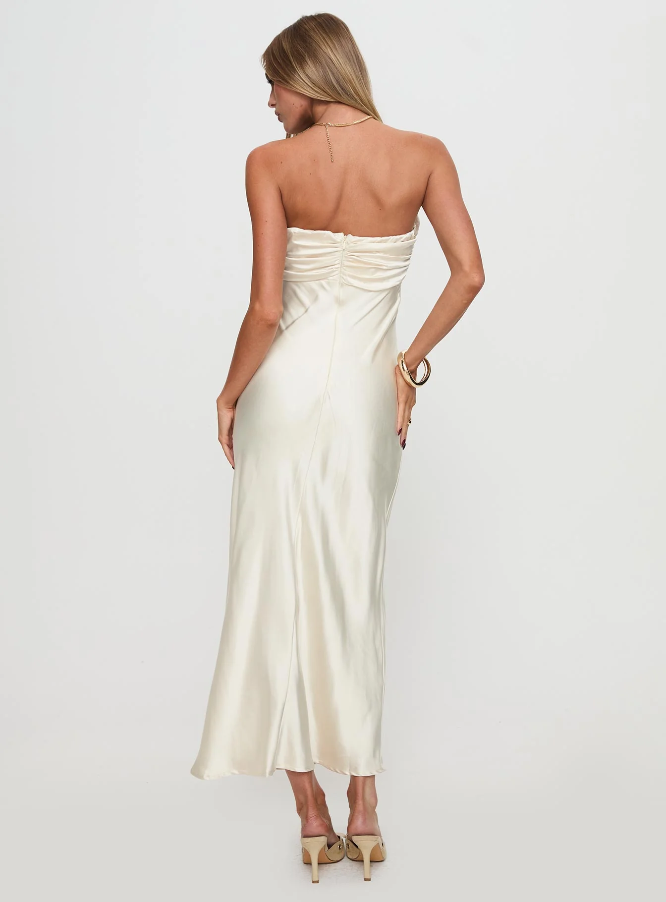 Cyprian Strapless Maxi Dress Champagne