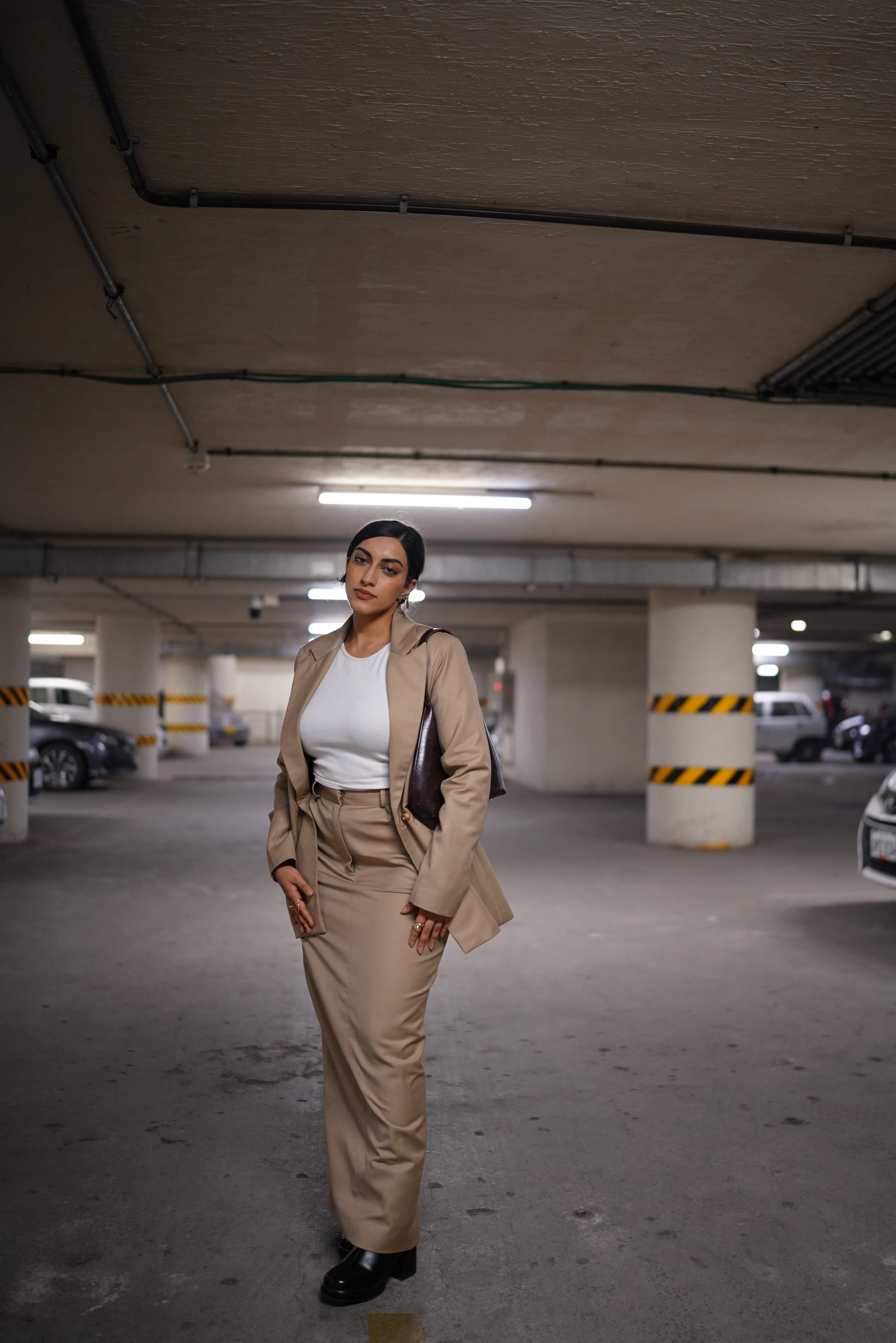 Camel Maxi Skirt / Blazer Set - XYPARS